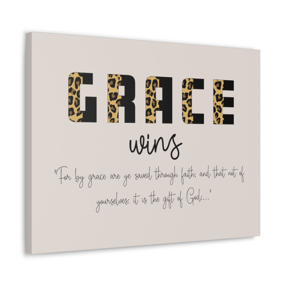 Scripture Walls Grace Wins Cougar 1 Peter 5:10 Bible Canvas Christian Wall Art Ready to Hang Unframed-Express Your Love Gifts