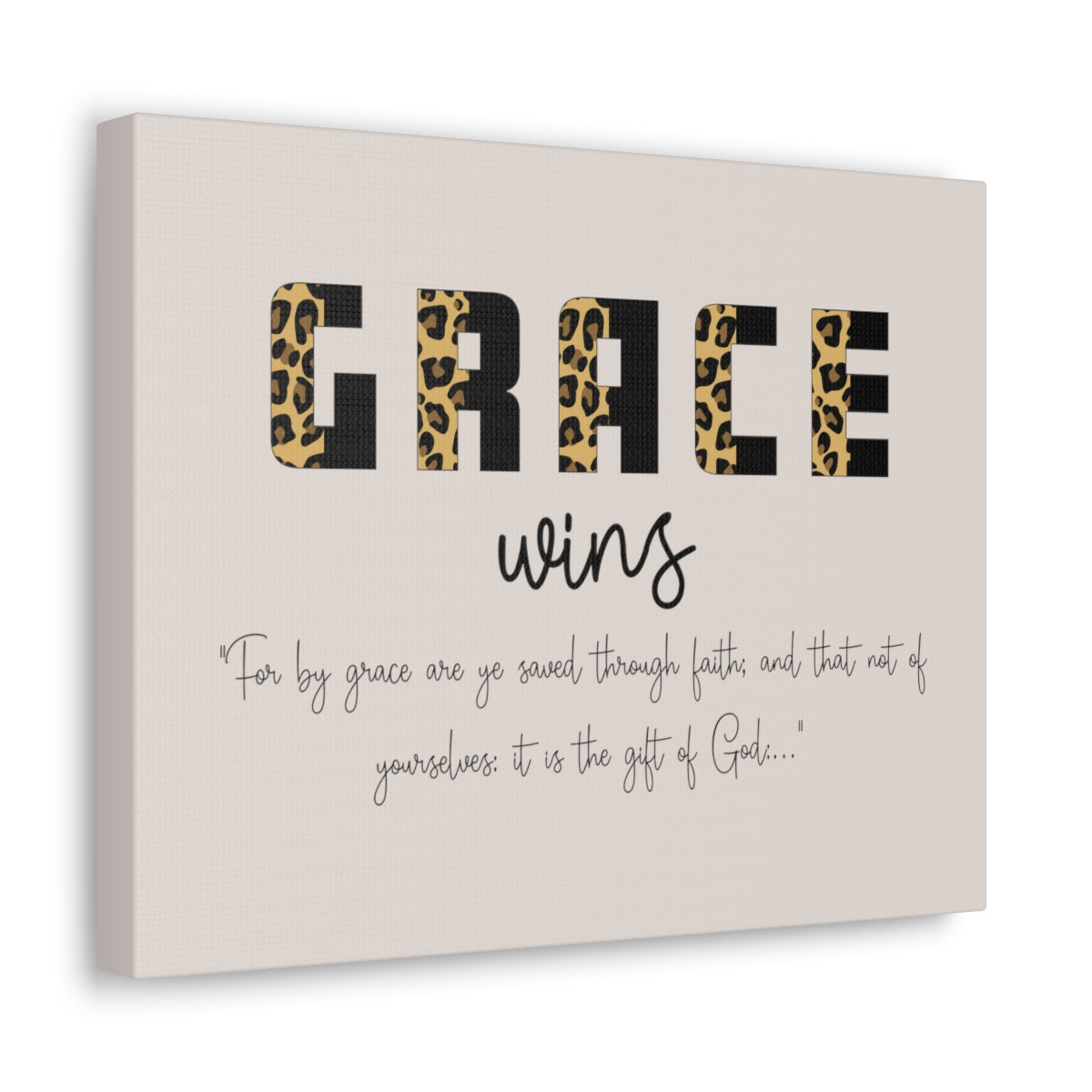 Scripture Walls Grace Wins Cougar 1 Peter 5:10 Bible Canvas Christian Wall Art Ready to Hang Unframed-Express Your Love Gifts