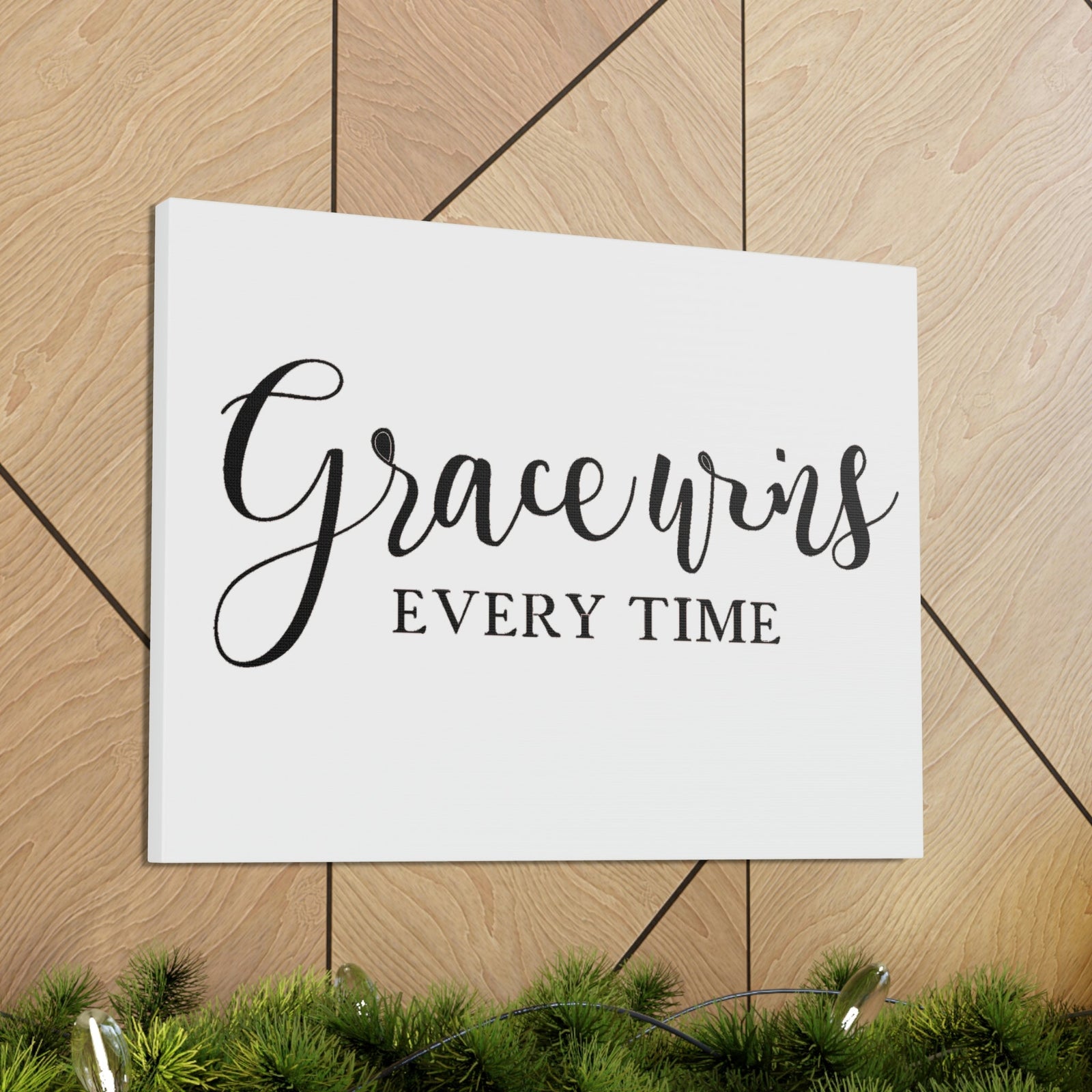 Scripture Walls Grace Wins Every Time 2 Timothy 1:9 Christian Wall Art Print Ready to Hang Unframed-Express Your Love Gifts