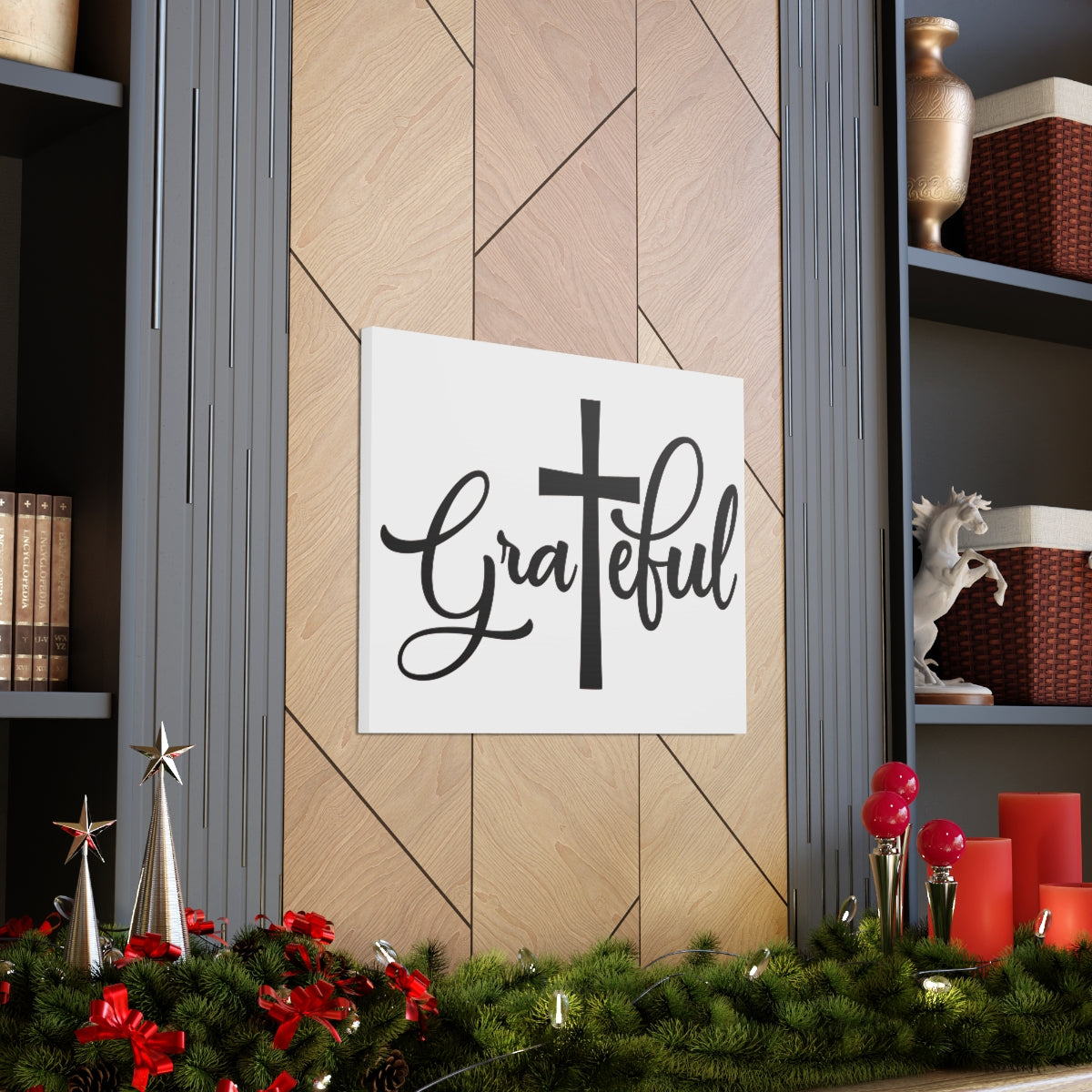 Scripture Walls Grateful Psalm 118:1 Christian Wall Art Print Ready to Hang Unframed-Express Your Love Gifts