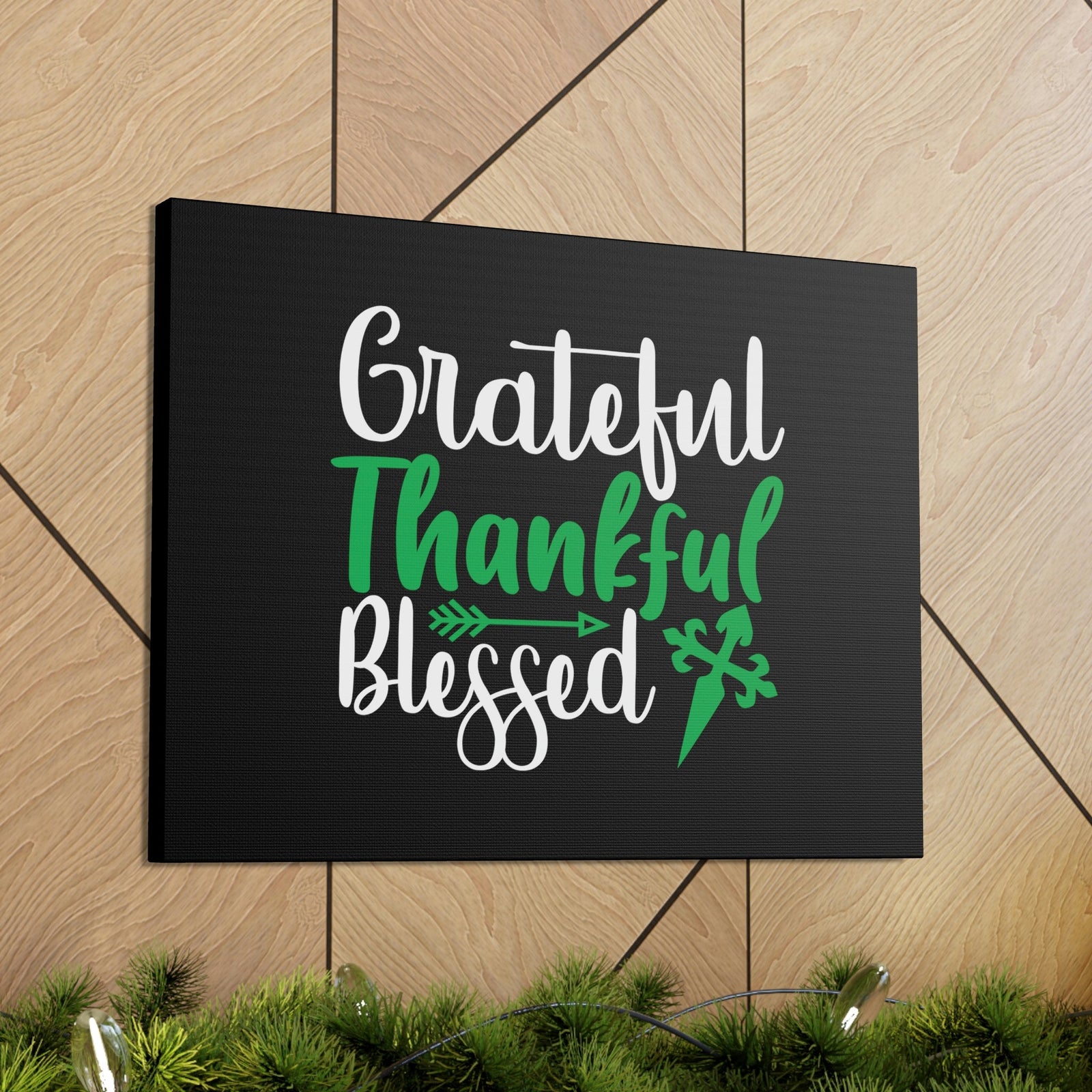 Scripture Walls Grateful, Thankful, Blessed Psalm 106:1 Christian Wall Art Bible Verse Print Ready to Hang Unframed-Express Your Love Gifts