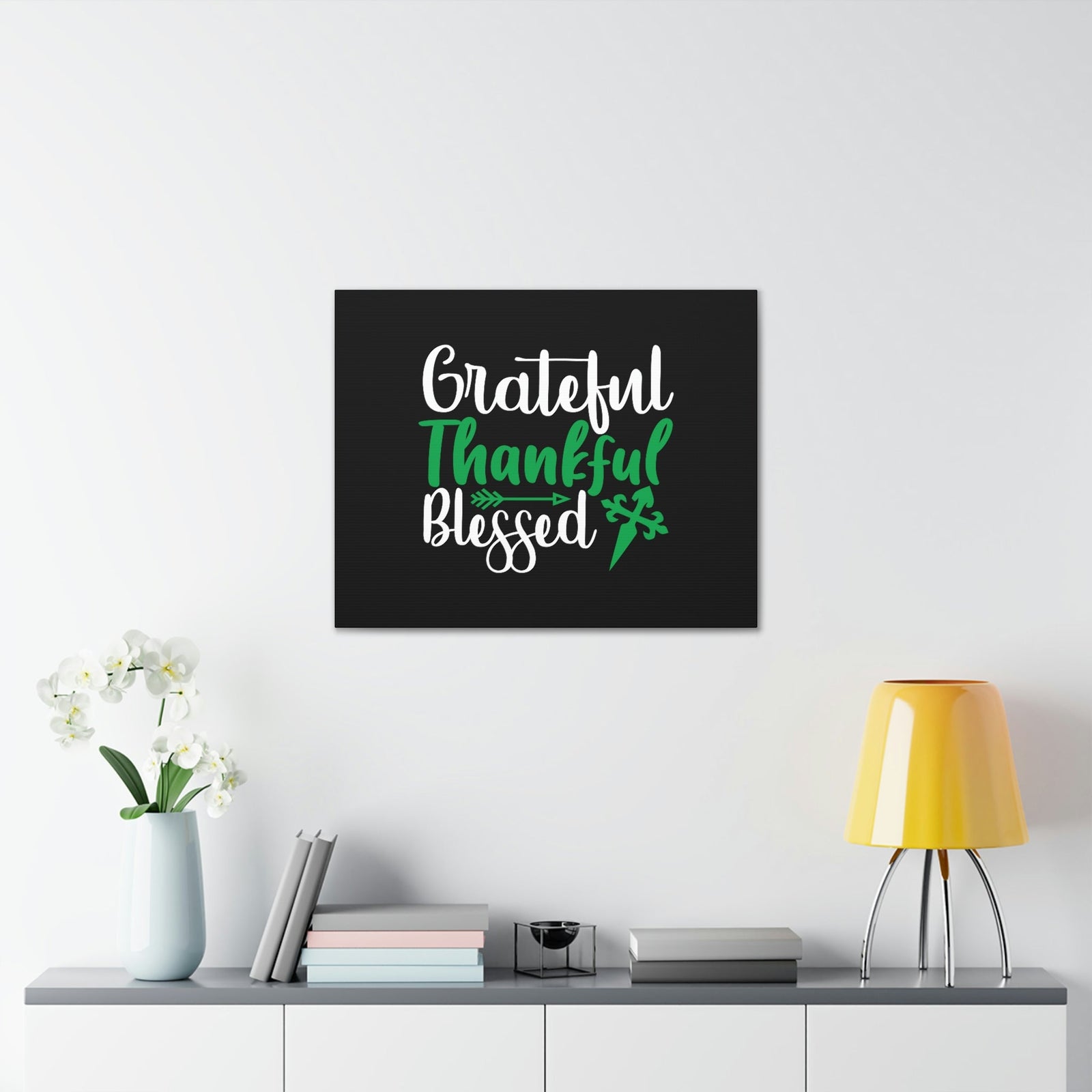 Scripture Walls Grateful, Thankful, Blessed Psalm 106:1 Christian Wall Art Bible Verse Print Ready to Hang Unframed-Express Your Love Gifts