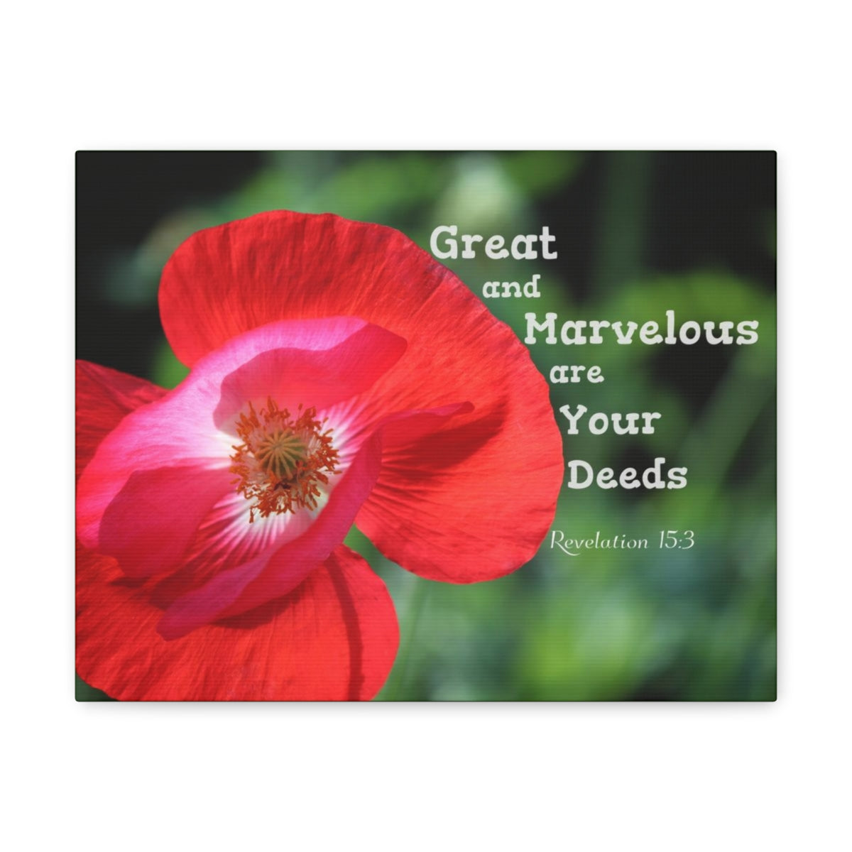 Scripture Walls Great And Marvelous Revelation 15:3 Bible Verse Canvas Christian Wall Art Bible Verse Print Ready To Hang Unframed-Express Your Love Gifts