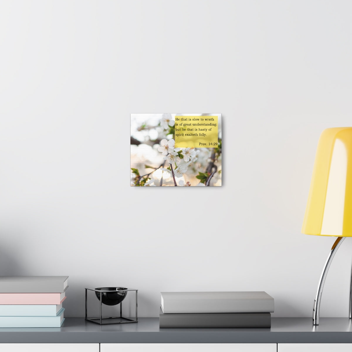 Scripture Walls Great Understanding Proverbs 14:29 Bible Verse Canvas Christian Wall Art Bible Verse Print Ready To Hang Unframed-Express Your Love Gifts