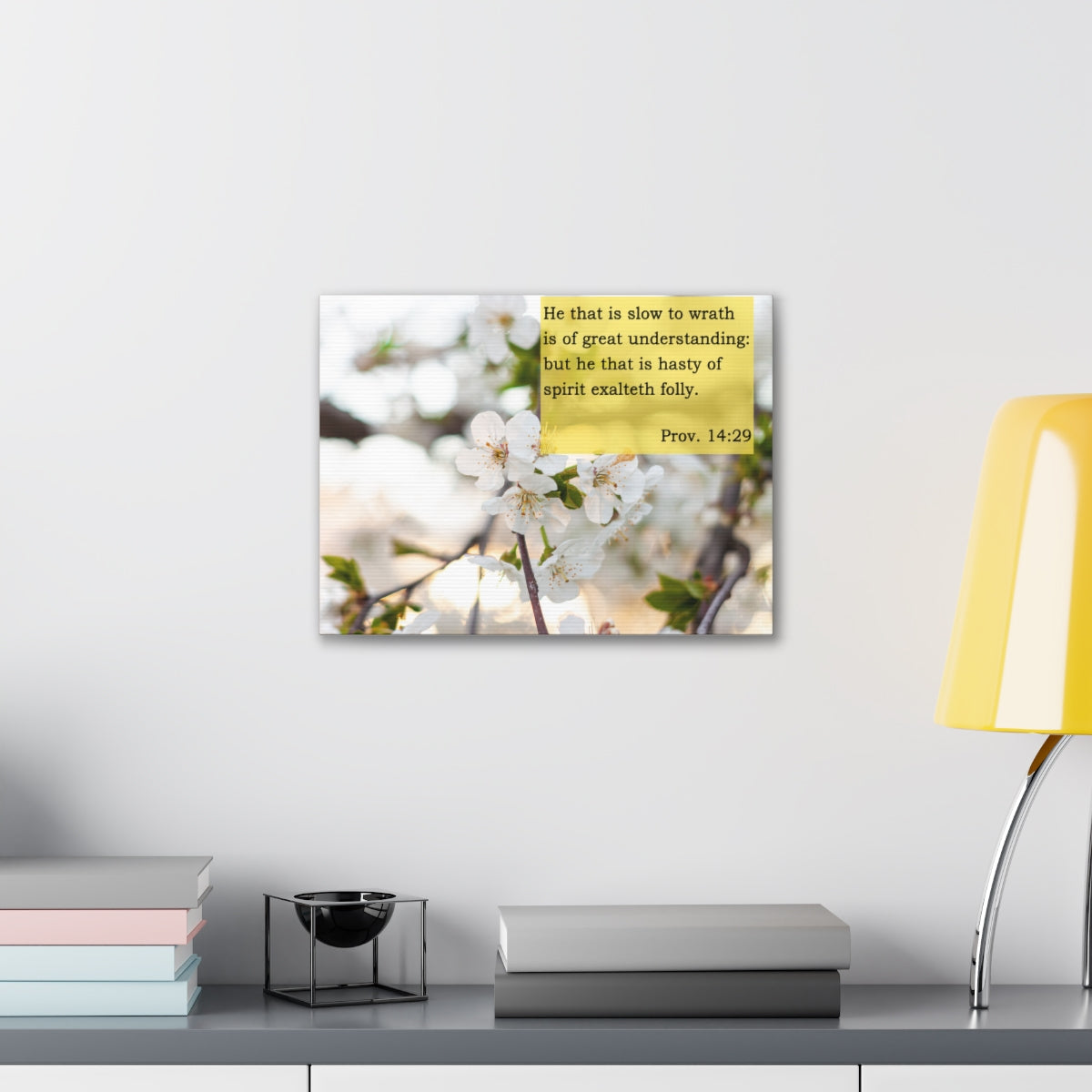 Scripture Walls Great Understanding Proverbs 14:29 Bible Verse Canvas Christian Wall Art Bible Verse Print Ready To Hang Unframed-Express Your Love Gifts