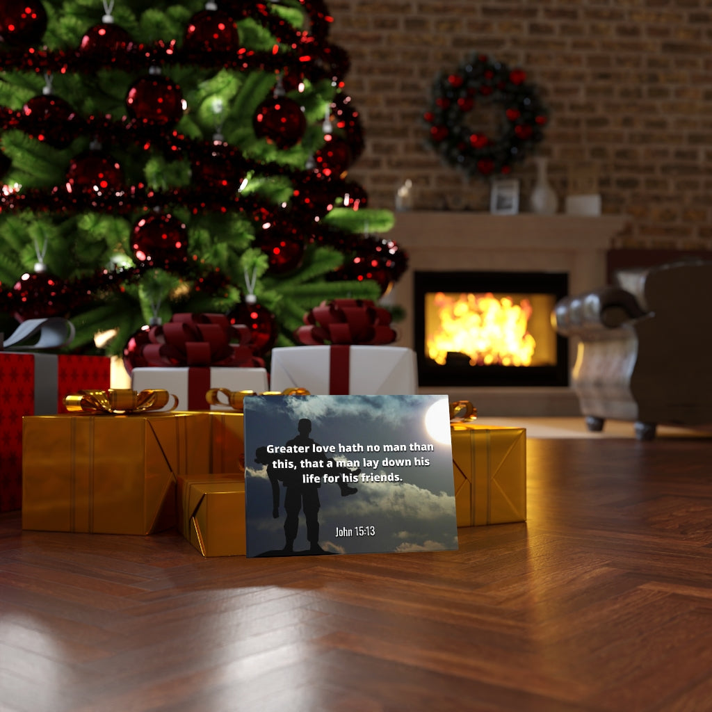 Scripture Walls Greater Love Hath No Man John 15:13 Bible Verse Canvas Christian Wall Art Ready to Hang Unframed-Express Your Love Gifts