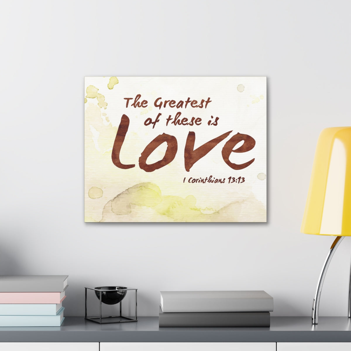 Scripture Walls Greatest Of This Is Love 1 Corinthians 13:13 Bible Verse Canvas Christian Wall Art Ready to Hang Unframed-Express Your Love Gifts