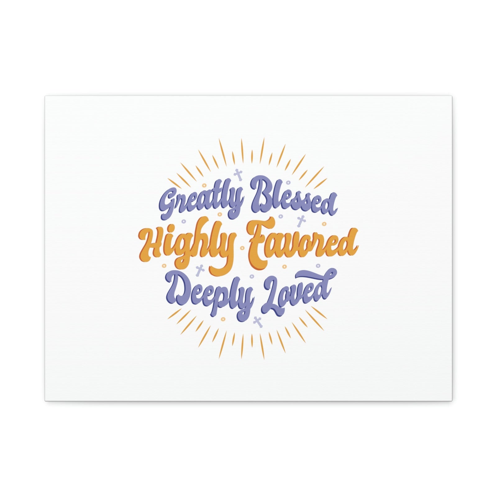 Scripture Walls Greatly Blessed Luke 1:28 Rays Christian Wall Art Bible Verse Print Ready to Hang Unframed-Express Your Love Gifts