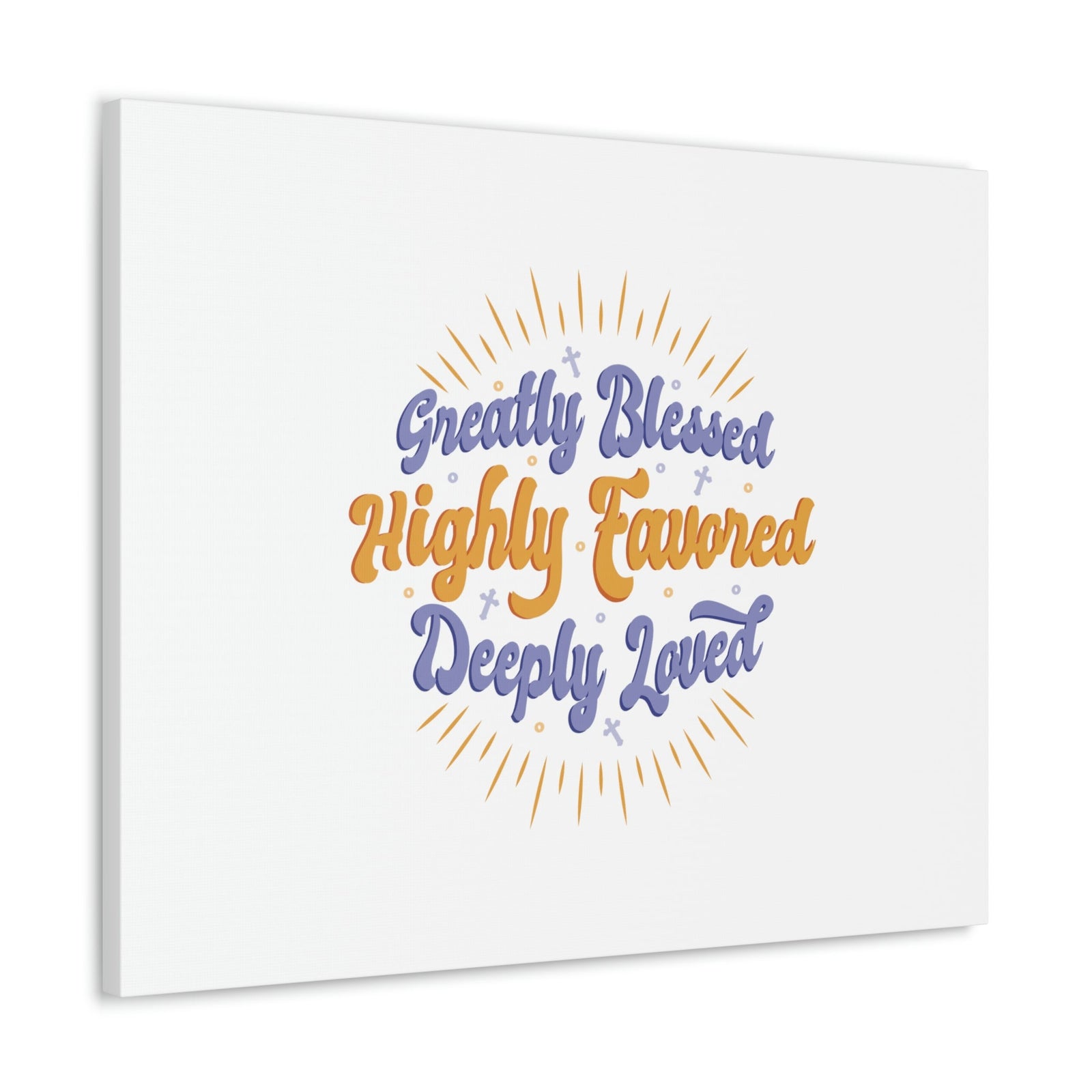 Scripture Walls Greatly Blessed Luke 1:28 Rays Christian Wall Art Bible Verse Print Ready to Hang Unframed-Express Your Love Gifts