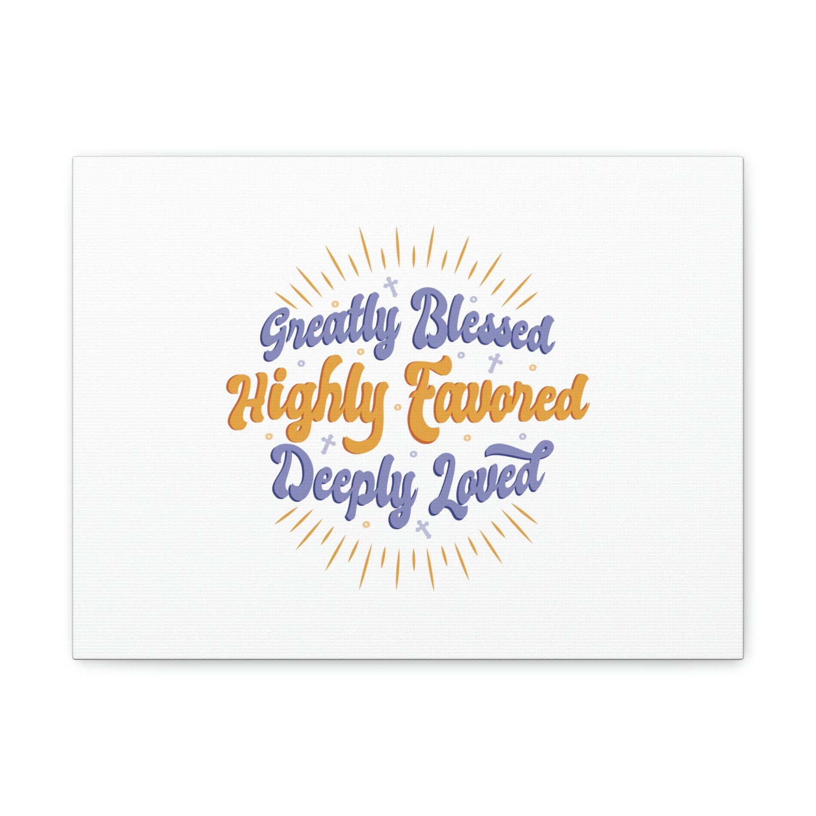 Scripture Walls Greatly Blessed Luke 1:28 Rays Christian Wall Art Bible Verse Print Ready to Hang Unframed-Express Your Love Gifts