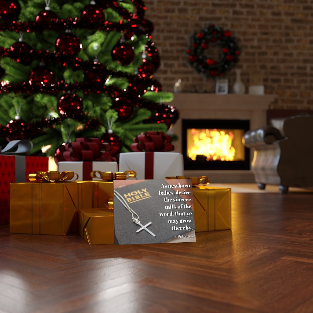 Scripture Walls Grow 1 Peter 2:2 Bible Verse Canvas Christian Wall Art Ready to Hang Unframed-Express Your Love Gifts