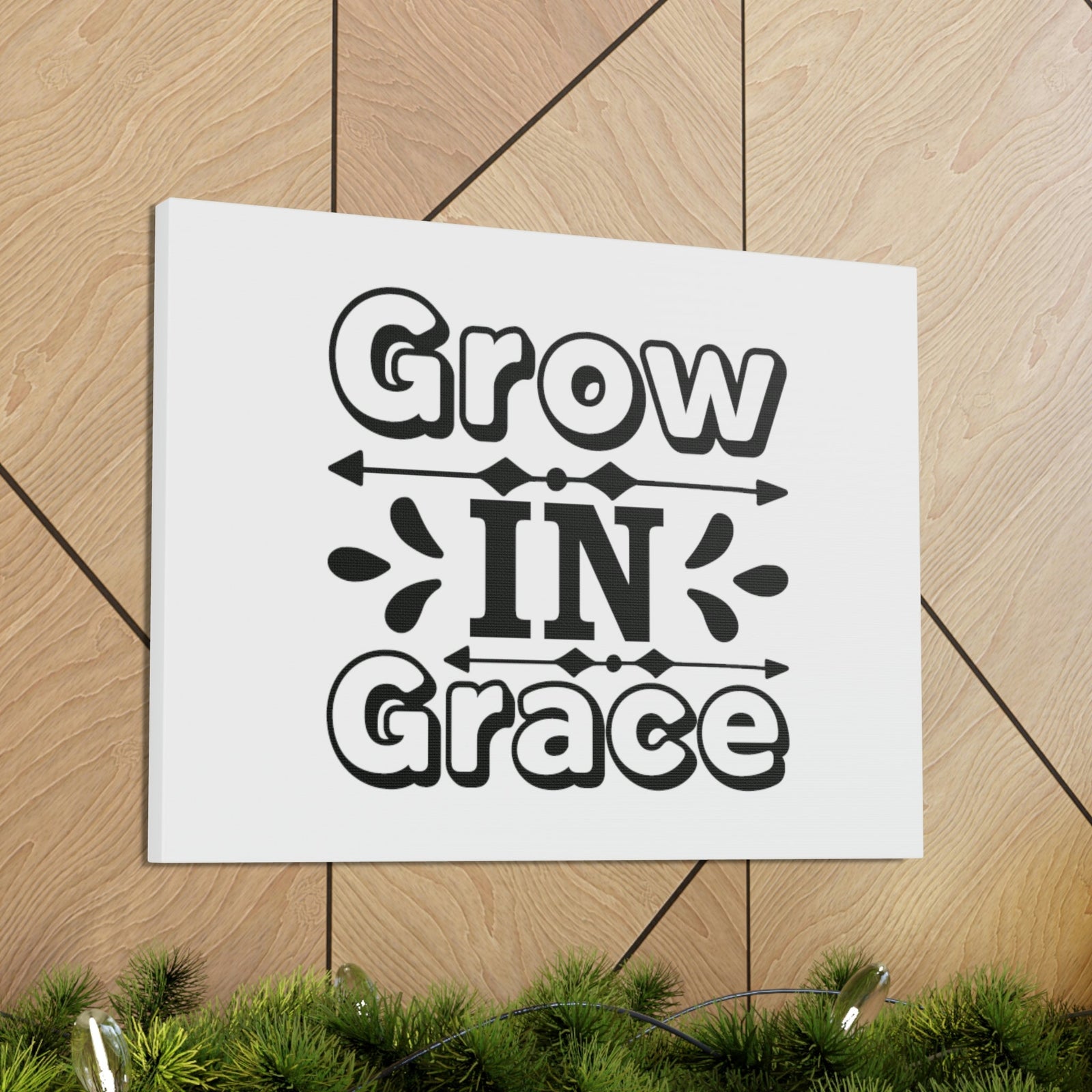 Scripture Walls Grow In Grace 2 Peter 3:18 Bordered Christian Wall Art Bible Verse Print Ready to Hang Unframed-Express Your Love Gifts