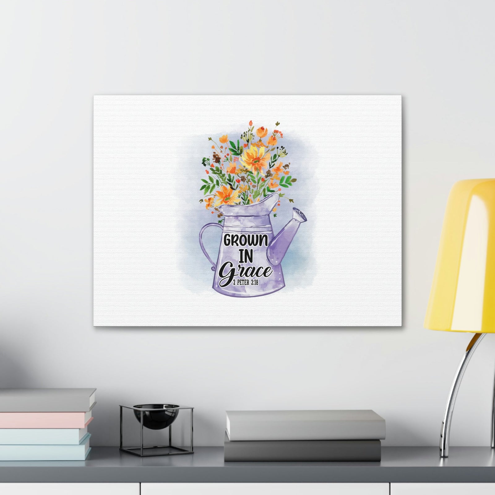 Scripture Walls Grow In Grace 2 Peter 3:18 Flower Christian Wall Art Bible Verse Print Ready to Hang Unframed-Express Your Love Gifts