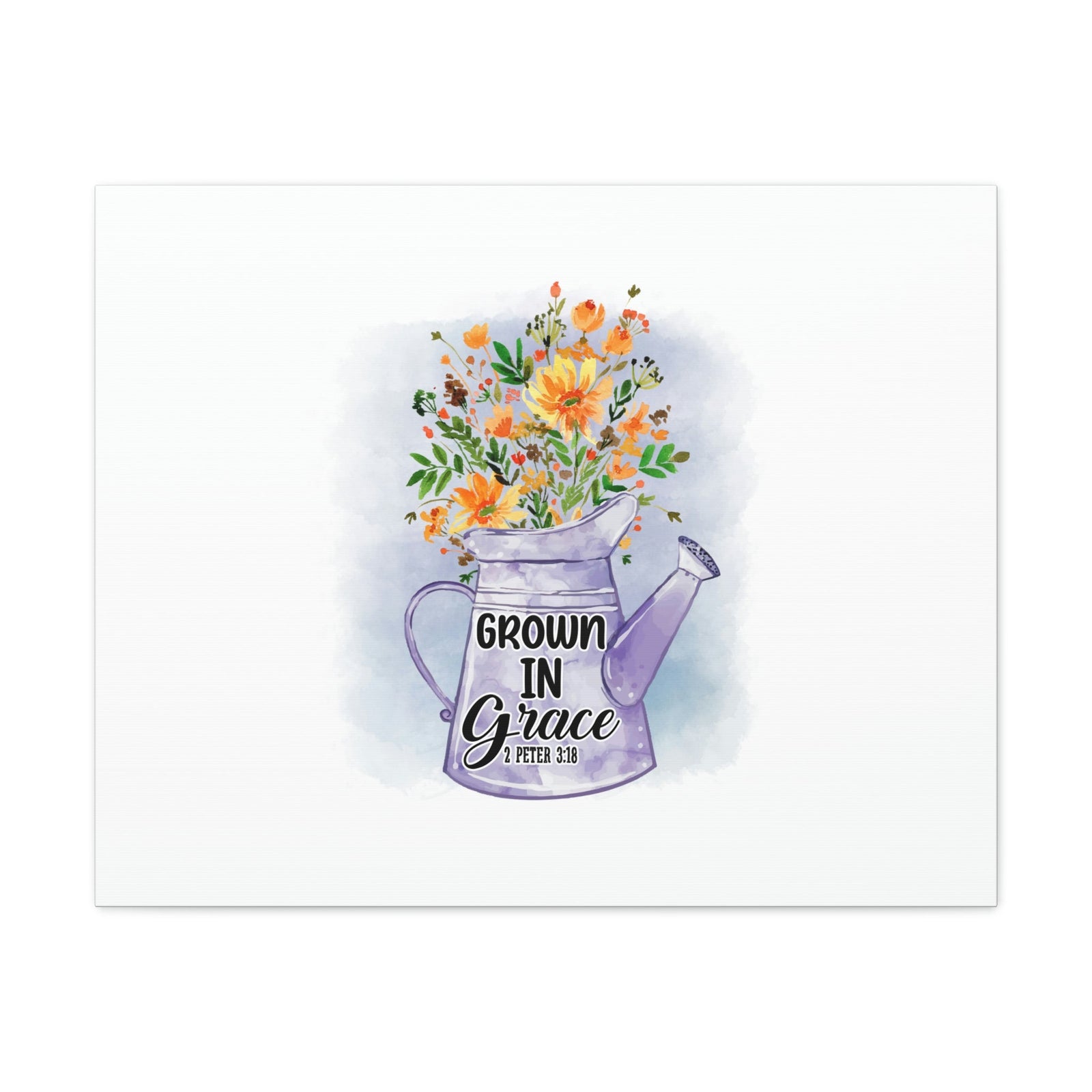 Scripture Walls Grow In Grace 2 Peter 3:18 Flower Christian Wall Art Bible Verse Print Ready to Hang Unframed-Express Your Love Gifts