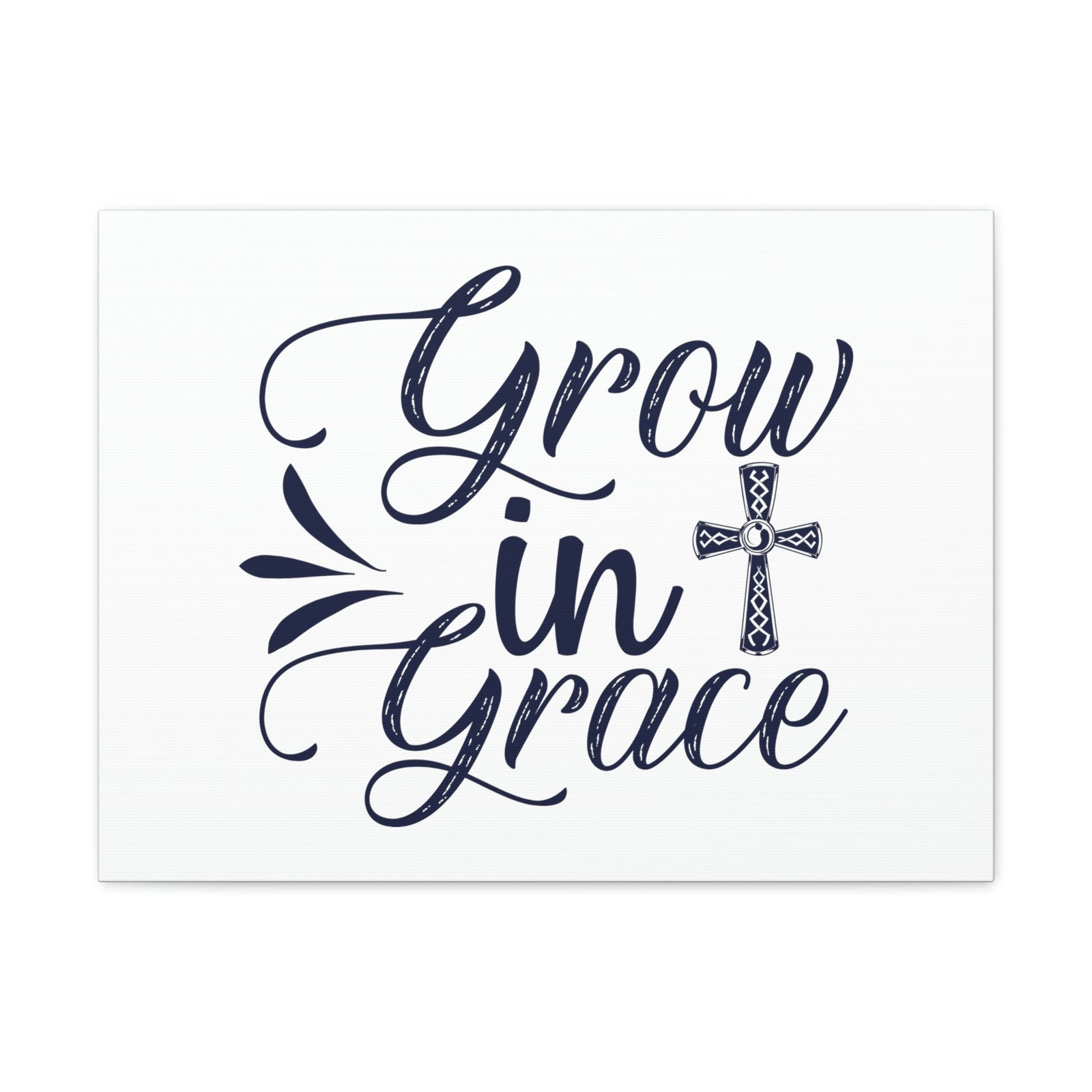 Scripture Walls Grow In Grace 2 Peter 3:18 Ornamental Cross Christian Wall Art Bible Verse Print Ready to Hang Unframed-Express Your Love Gifts