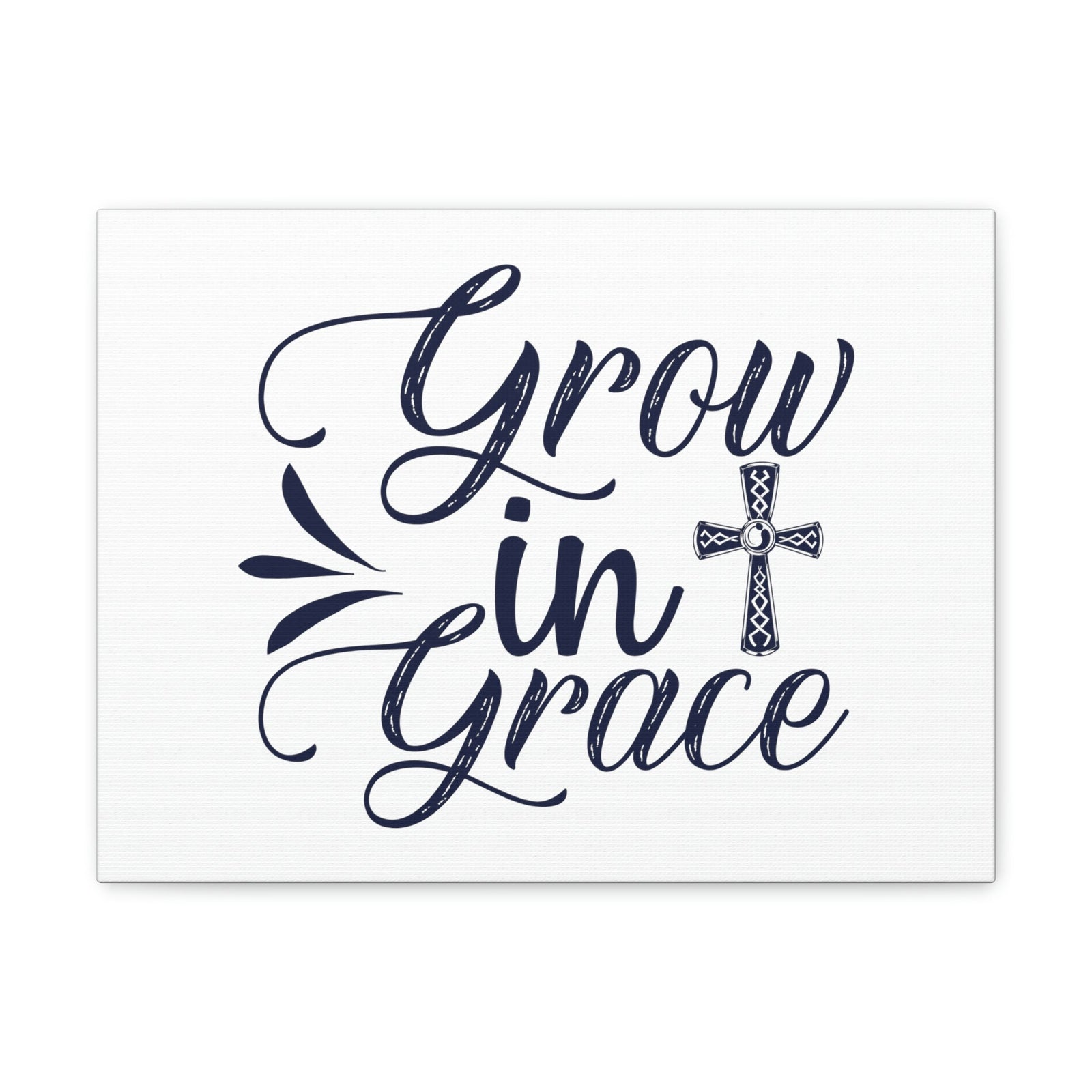 Scripture Walls Grow In Grace 2 Peter 3:18 Ornamental Cross Christian Wall Art Bible Verse Print Ready to Hang Unframed-Express Your Love Gifts