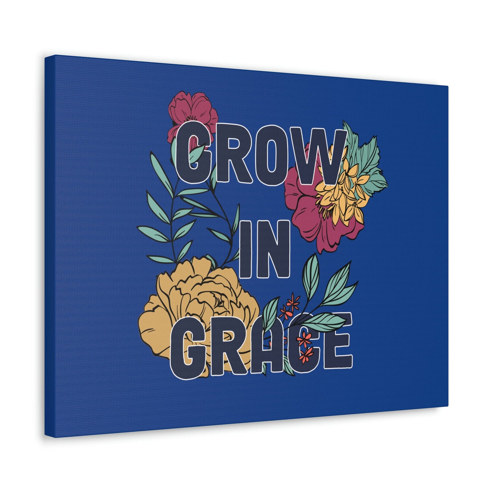 Scripture Walls Grow In Grace 2 Peter 3:18 Yellow Flower Christian Wall Art Bible Verse Print Ready to Hang Unframed-Express Your Love Gifts