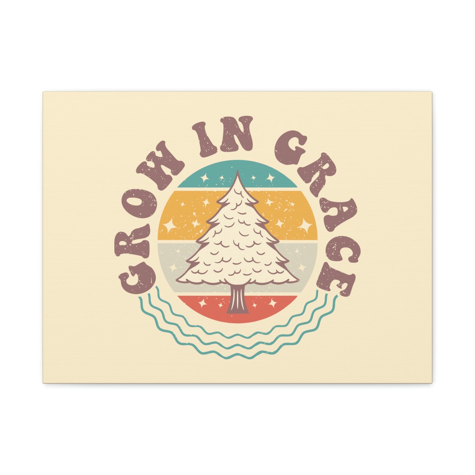 Scripture Walls Grow In Grace 2 Peter 3:18 Yellow Tree Christian Wall Art Bible Verse Print Ready to Hang Unframed-Express Your Love Gifts