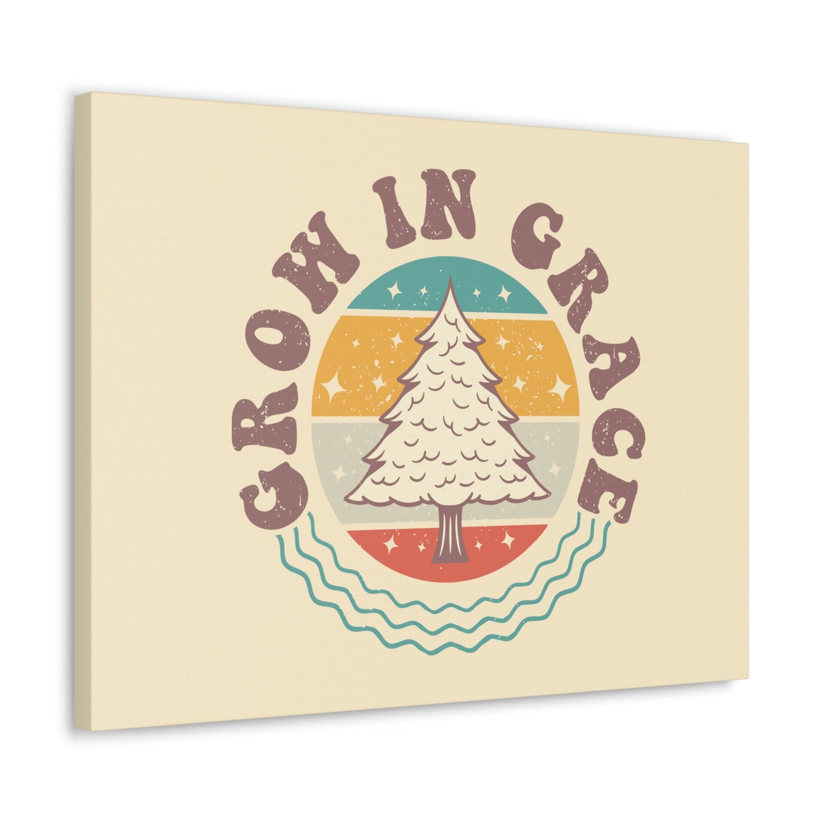 Scripture Walls Grow In Grace 2 Peter 3:18 Yellow Tree Christian Wall Art Bible Verse Print Ready to Hang Unframed-Express Your Love Gifts