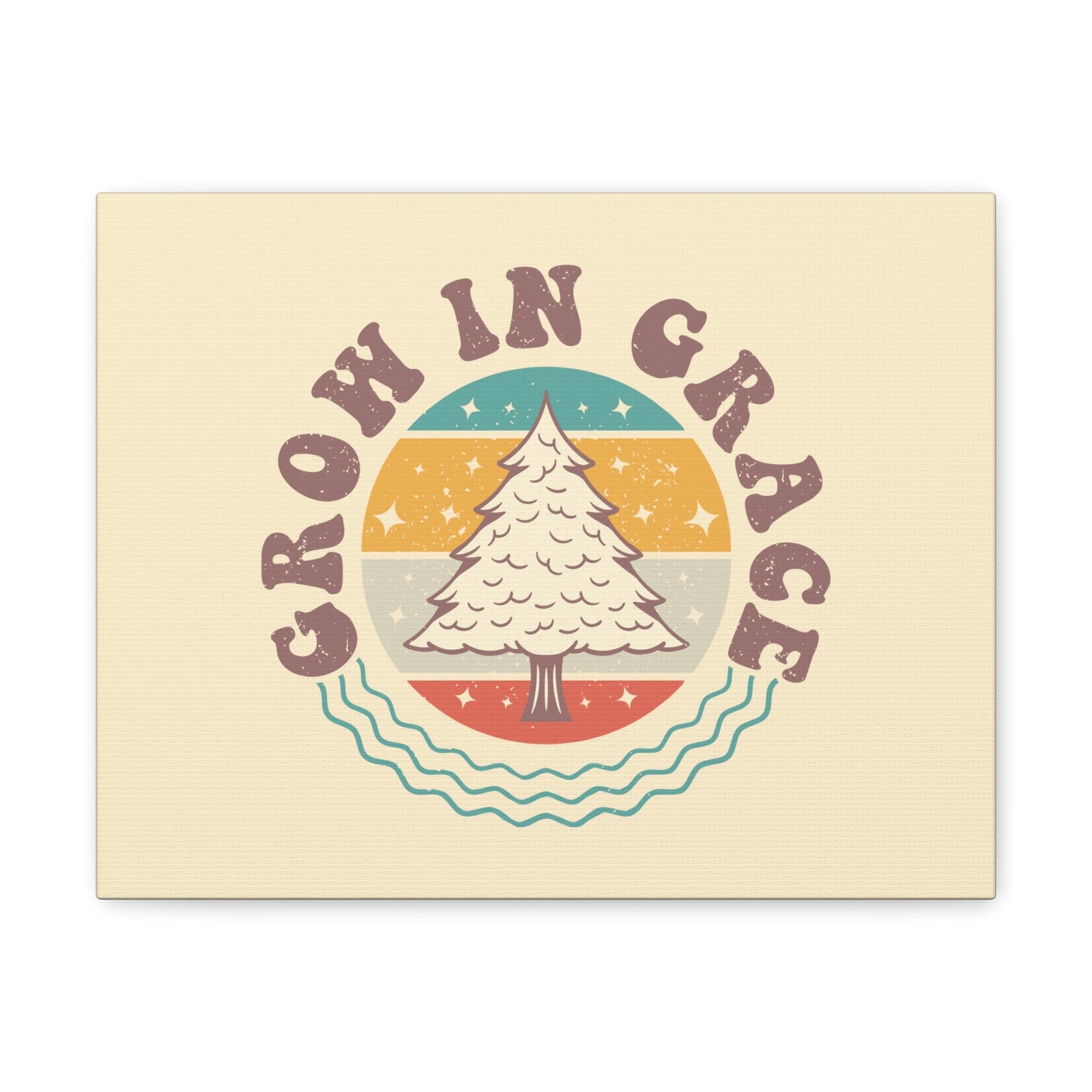 Scripture Walls Grow In Grace 2 Peter 3:18 Yellow Tree Christian Wall Art Bible Verse Print Ready to Hang Unframed-Express Your Love Gifts