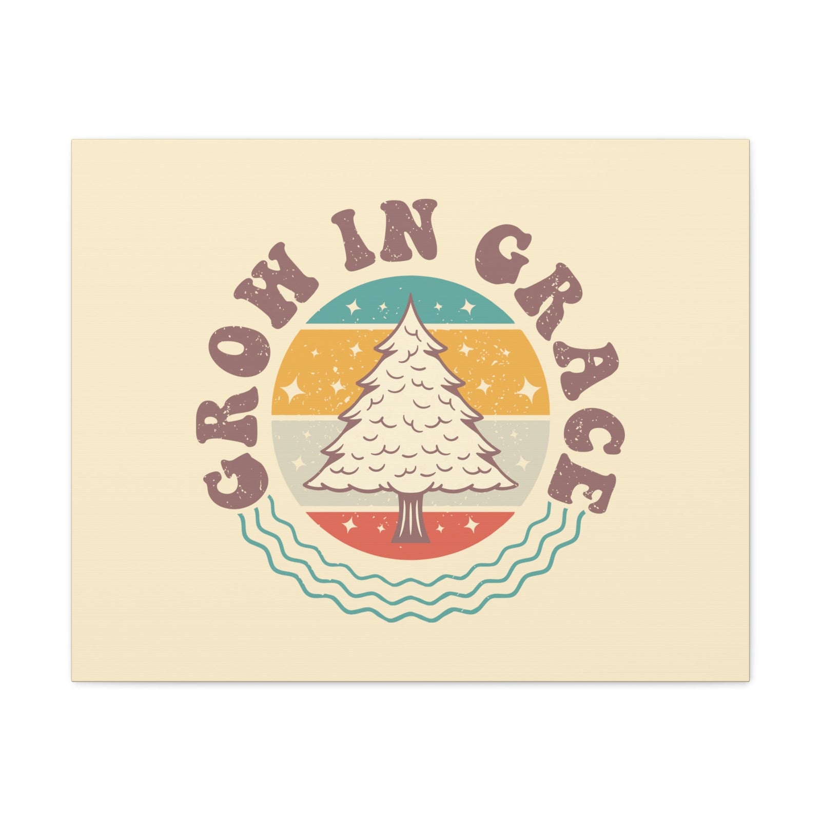 Scripture Walls Grow In Grace 2 Peter 3:18 Yellow Tree Christian Wall Art Bible Verse Print Ready to Hang Unframed-Express Your Love Gifts