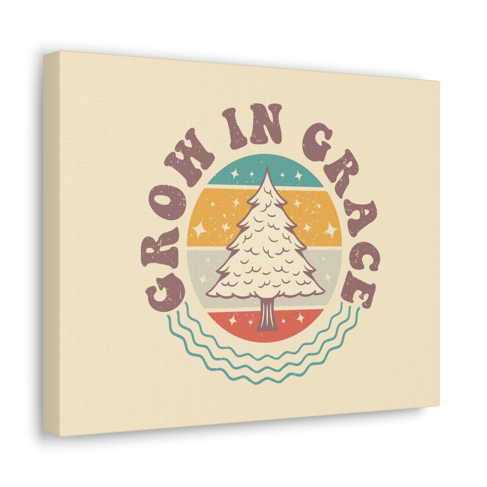 Scripture Walls Grow In Grace 2 Peter 3:18 Yellow Tree Christian Wall Art Bible Verse Print Ready to Hang Unframed-Express Your Love Gifts