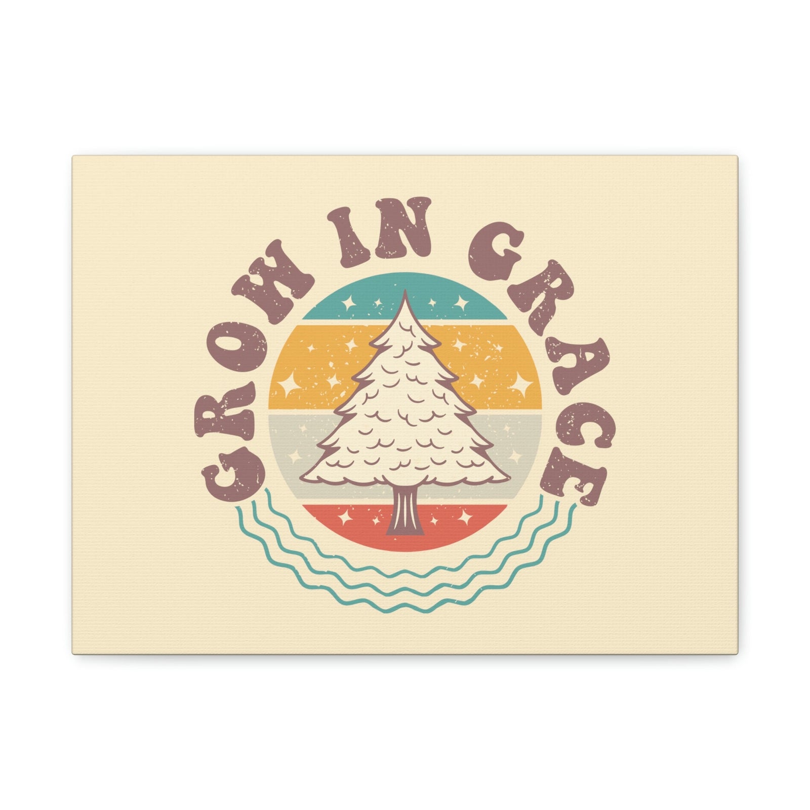 Scripture Walls Grow In Grace 2 Peter 3:18 Yellow Tree Christian Wall Art Bible Verse Print Ready to Hang Unframed-Express Your Love Gifts