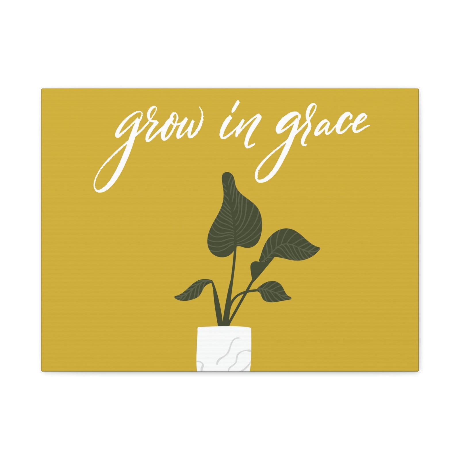 Scripture Walls Grown In Grace 2 Peter 3:18 Yellow Christian Wall Art Bible Verse Print Ready to Hang Unframed-Express Your Love Gifts