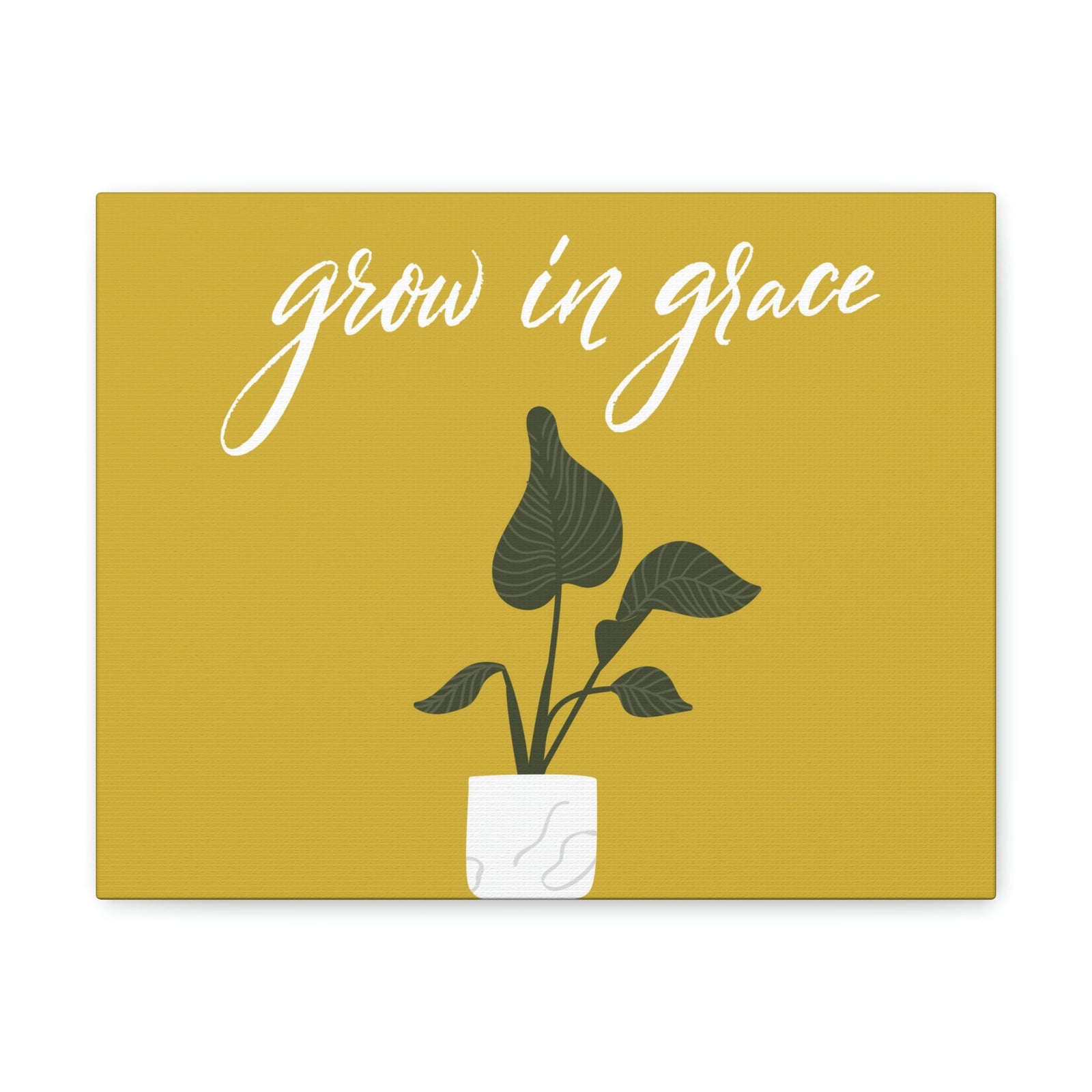 Scripture Walls Grown In Grace 2 Peter 3:18 Yellow Christian Wall Art Bible Verse Print Ready to Hang Unframed-Express Your Love Gifts