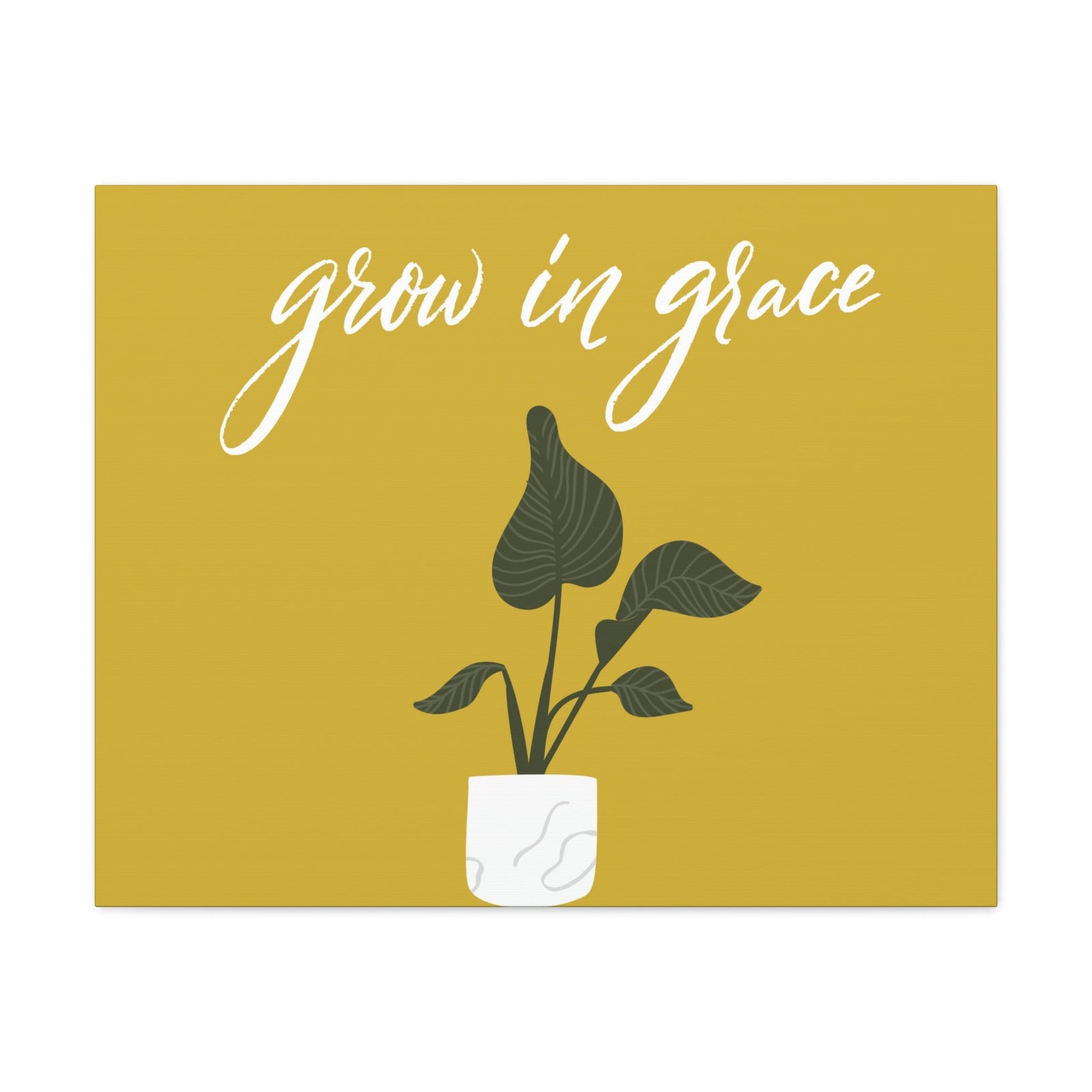 Scripture Walls Grown In Grace 2 Peter 3:18 Yellow Christian Wall Art Bible Verse Print Ready to Hang Unframed-Express Your Love Gifts