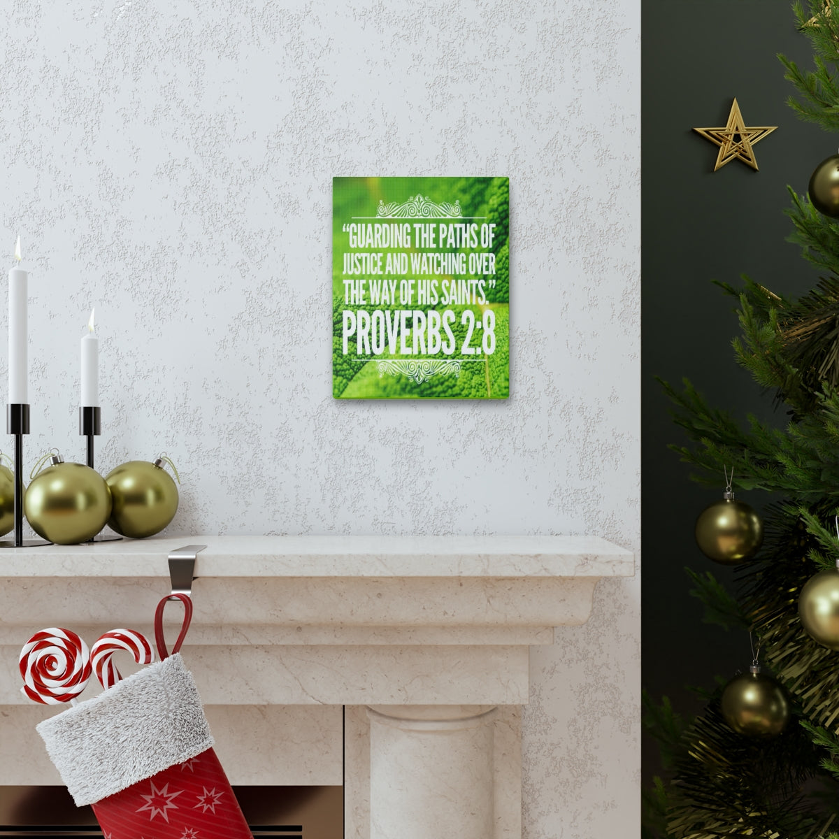 Scripture Walls Guarding The Paths Proverbs 2:8 Bible Verse Canvas Christian Wall Art Bible Verse Print Ready To Hang Unframed-Express Your Love Gifts