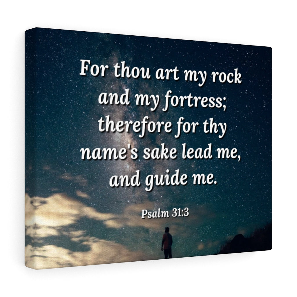 Scripture Walls Guide Me Psalms 31:3 Bible Verse Canvas Christian Wall Art Ready to Hang Unframed-Express Your Love Gifts