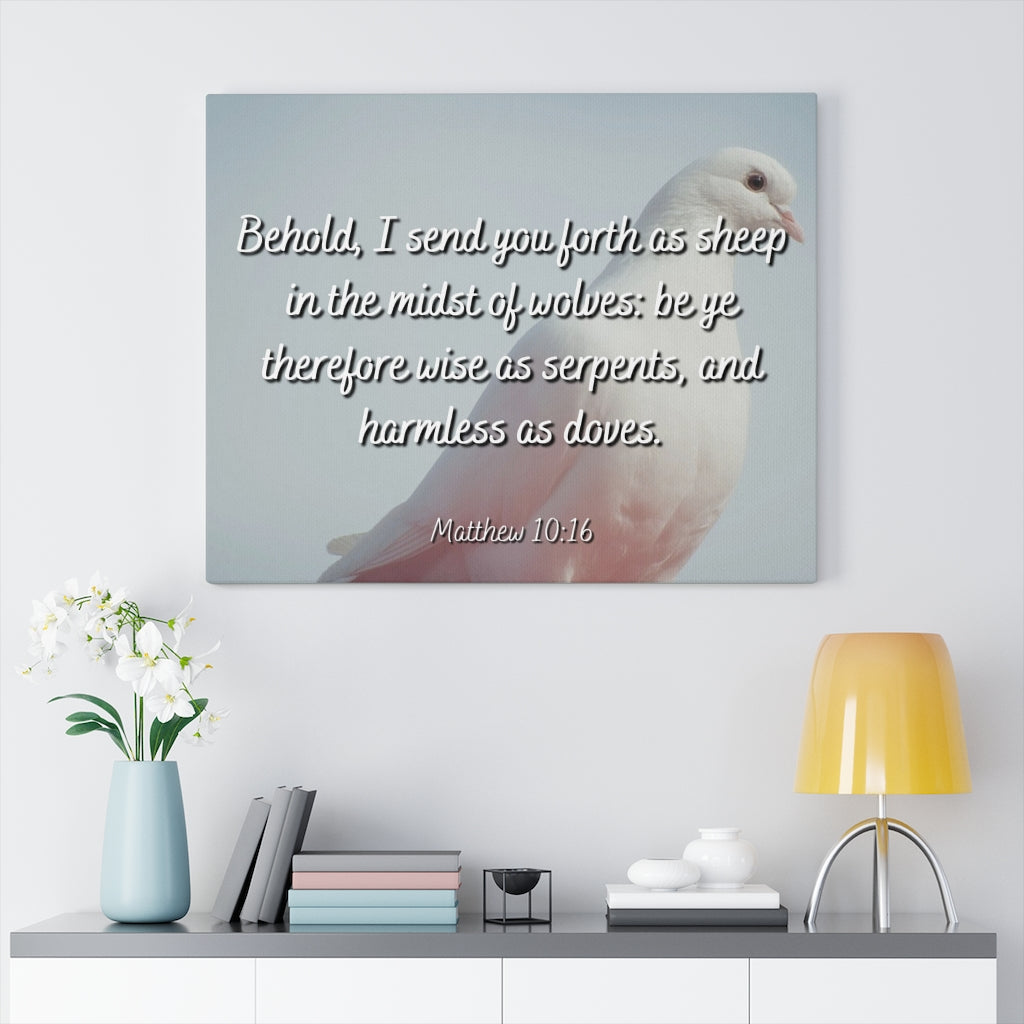 Scripture Walls Harmless As Doves Matthew 10:16 Bible Verse Canvas Christian Wall Art Ready to Hang Unframed-Express Your Love Gifts