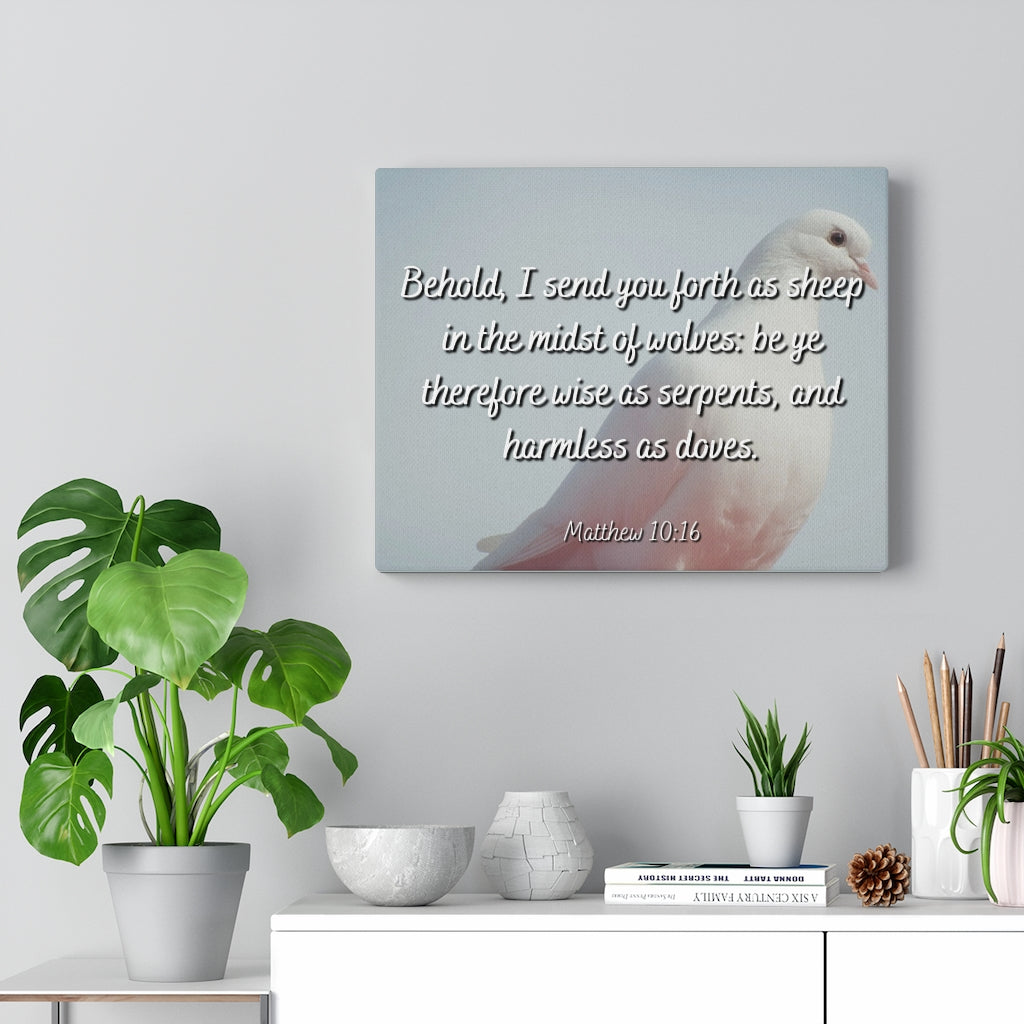 Scripture Walls Harmless As Doves Matthew 10:16 Bible Verse Canvas Christian Wall Art Ready to Hang Unframed-Express Your Love Gifts