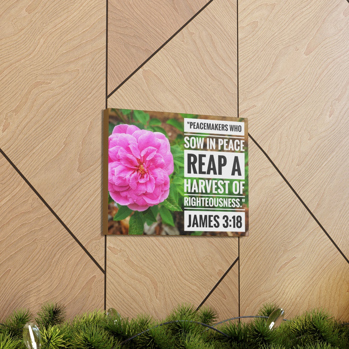 Scripture Walls Harvest Of Righteousness James 3:18 Bible Verse Canvas Christian Wall Art Bible Verse Print Ready To Hang Unframed-Express Your Love Gifts