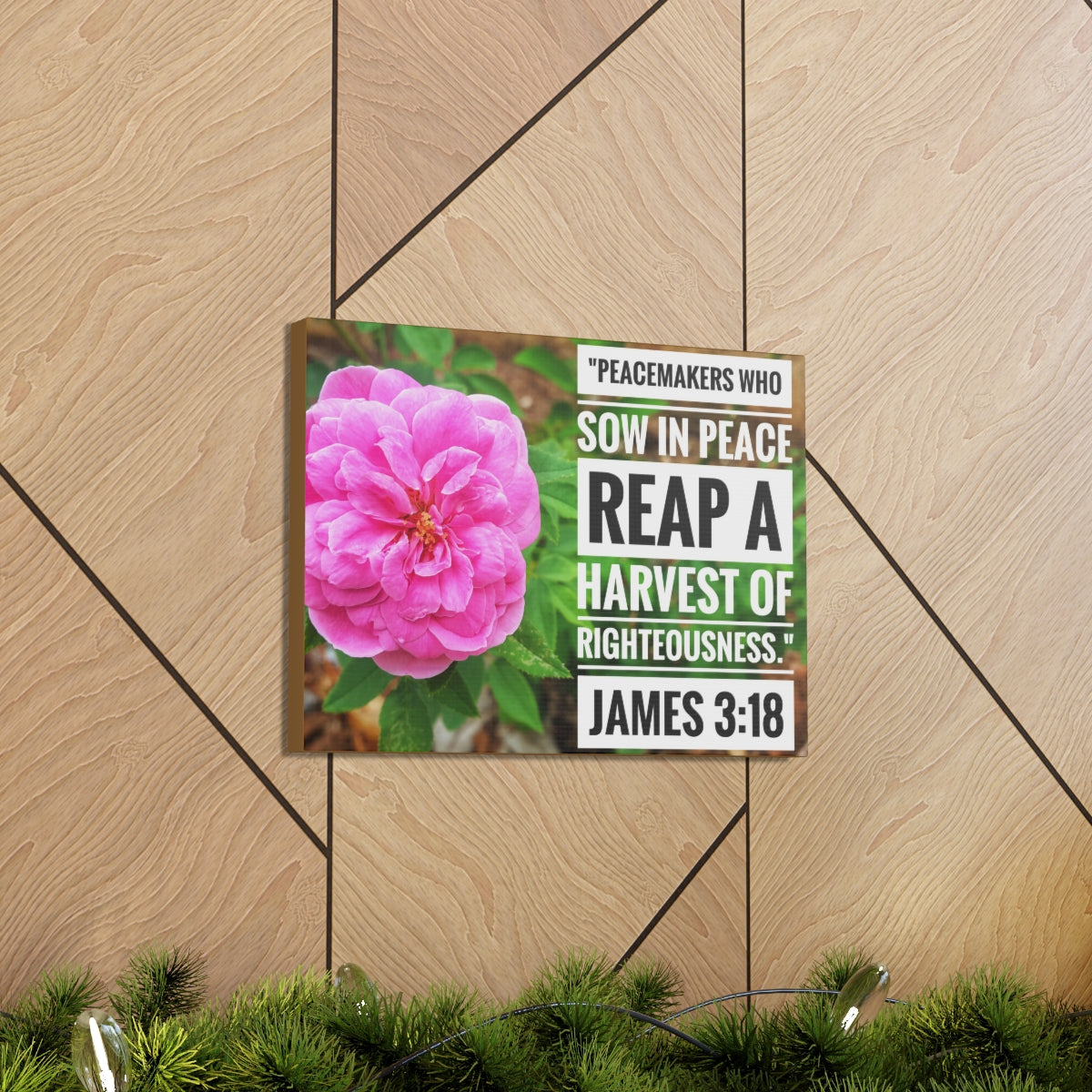 Scripture Walls Harvest Of Righteousness James 3:18 Bible Verse Canvas Christian Wall Art Bible Verse Print Ready To Hang Unframed-Express Your Love Gifts