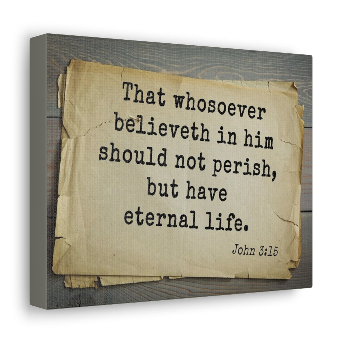 Scripture Walls Have Eternal Life John 3:15 Bible Verse Canvas Christian Wall Art Bible Verse Print Ready To Hang Unframed-Express Your Love Gifts