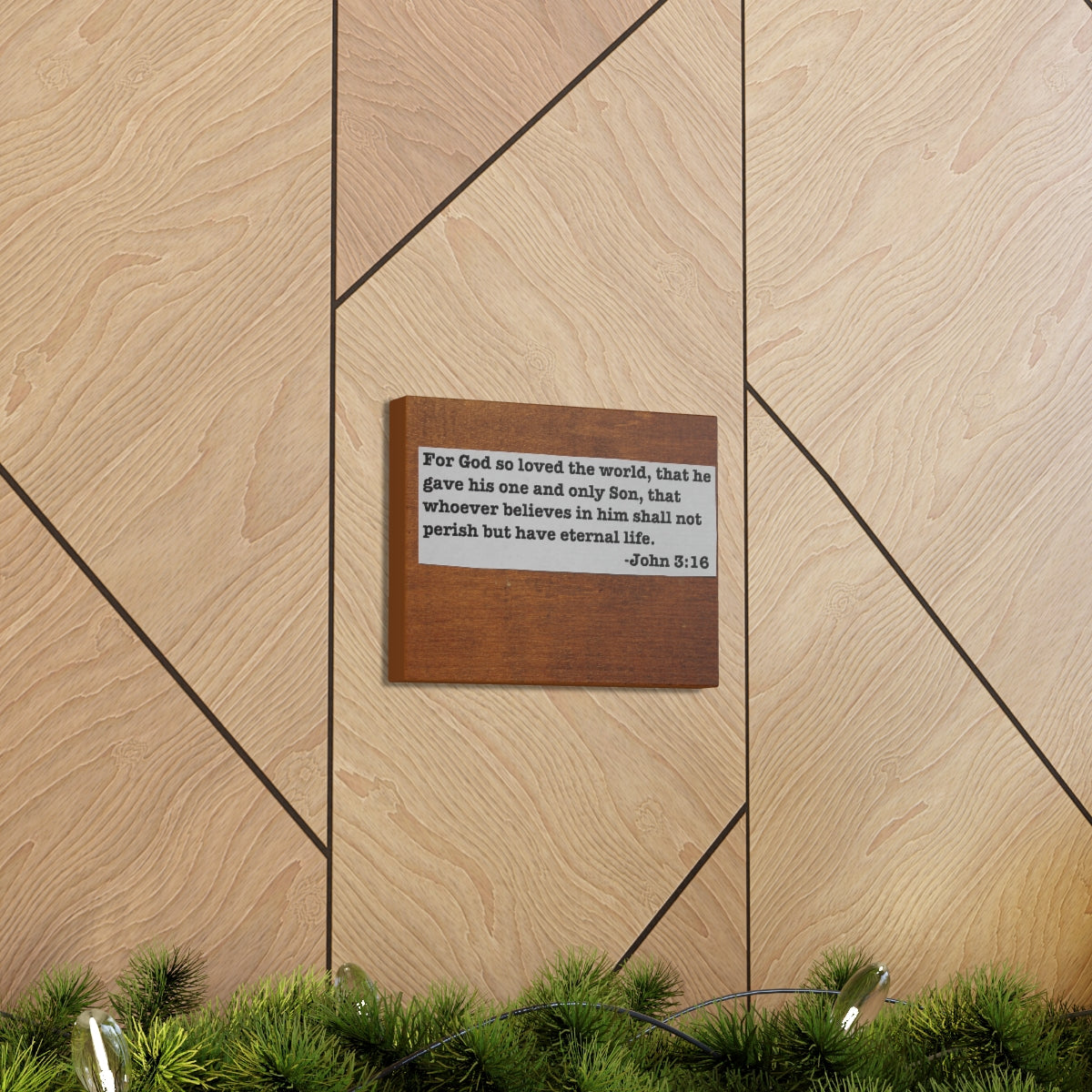 Scripture Walls Have Eternal Life John 3:16 Bible Verse Canvas Christian Wall Art Bible Verse Print Ready To Hang Unframed-Express Your Love Gifts