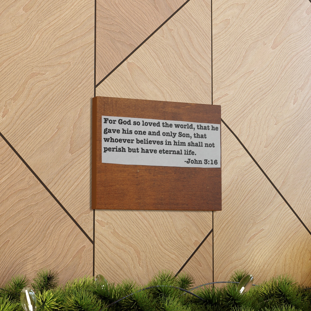 Scripture Walls Have Eternal Life John 3:16 Bible Verse Canvas Christian Wall Art Bible Verse Print Ready To Hang Unframed-Express Your Love Gifts