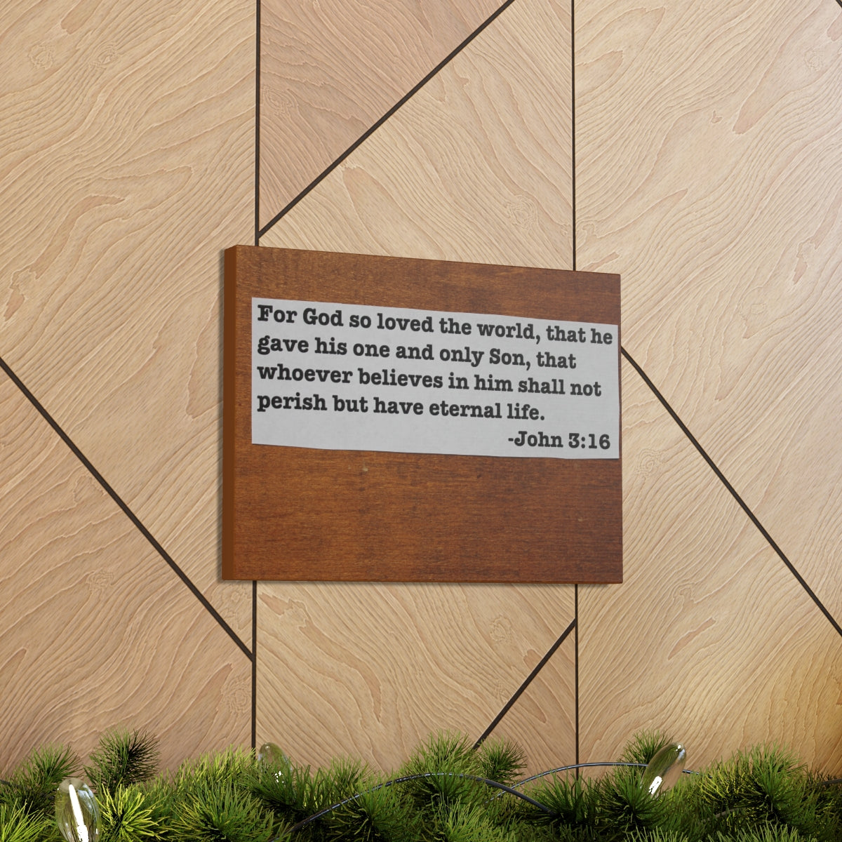 Scripture Walls Have Eternal Life John 3:16 Bible Verse Canvas Christian Wall Art Bible Verse Print Ready To Hang Unframed-Express Your Love Gifts