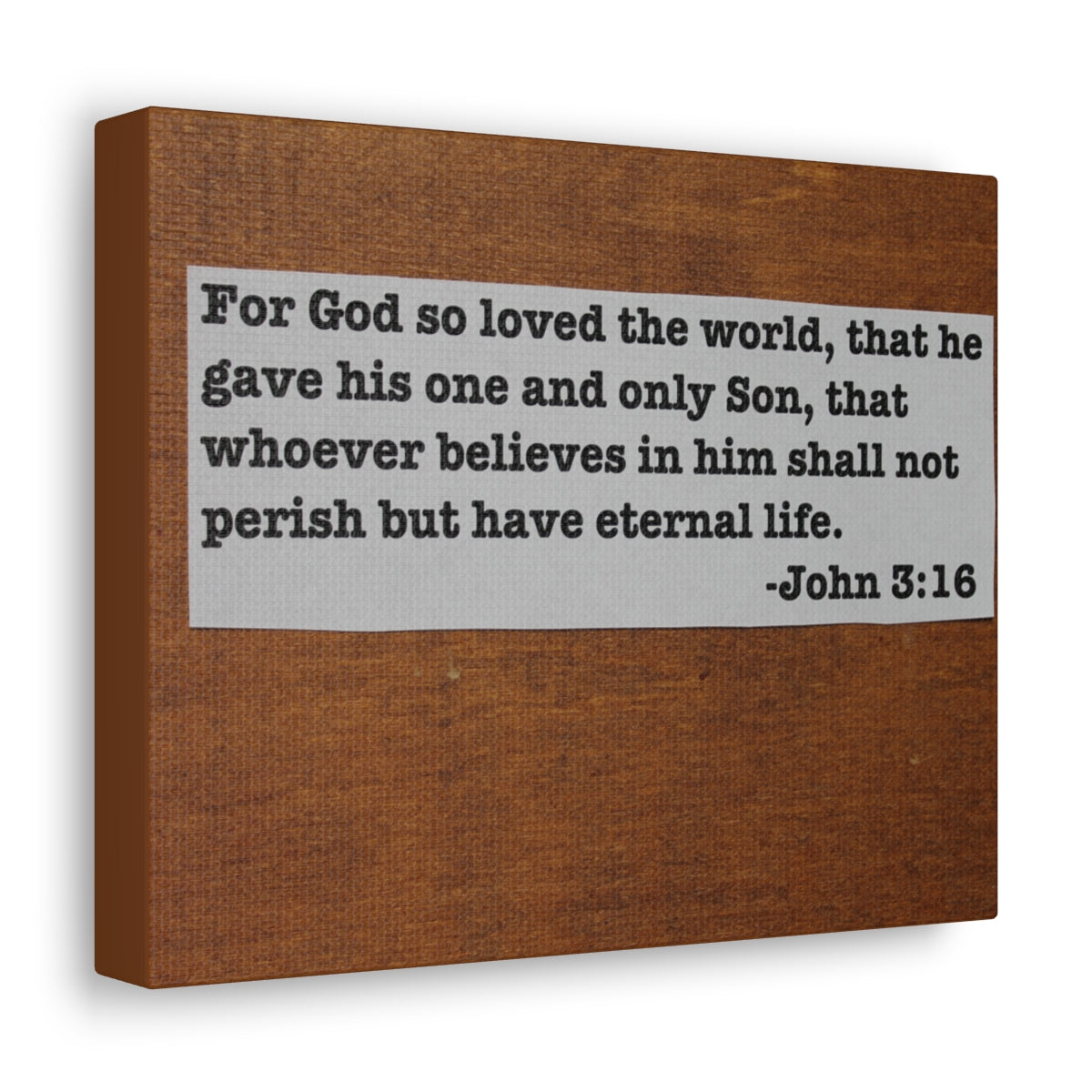 Scripture Walls Have Eternal Life John 3:16 Bible Verse Canvas Christian Wall Art Bible Verse Print Ready To Hang Unframed-Express Your Love Gifts