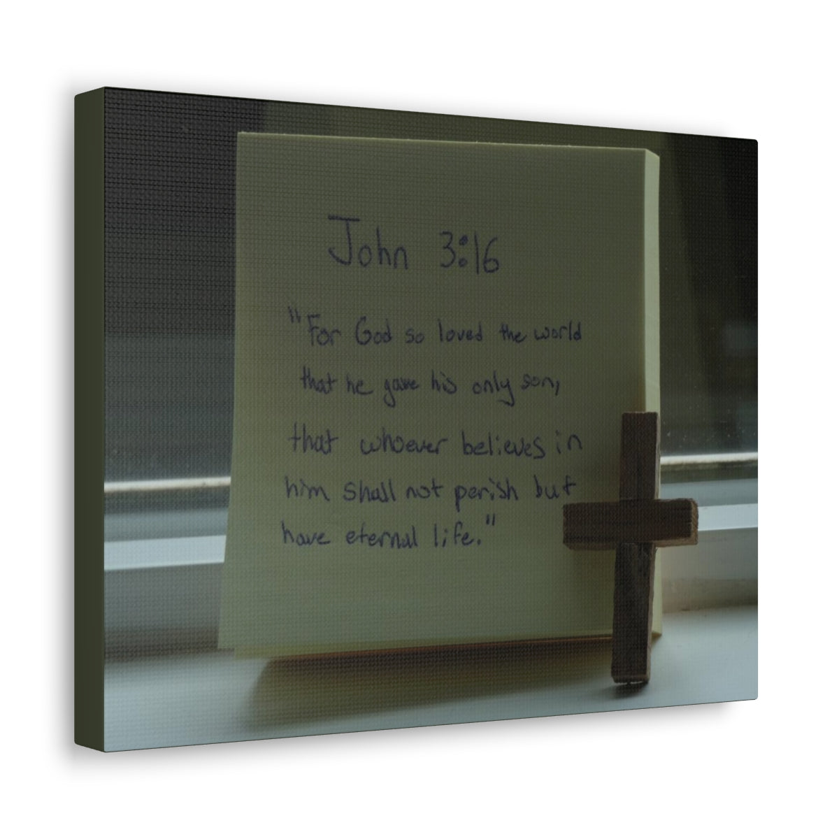 Scripture Walls Have Eternal Life John 3:16 Cross Bible Verse Canvas Christian Wall Art Bible Verse Print Ready To Hang Unframed-Express Your Love Gifts
