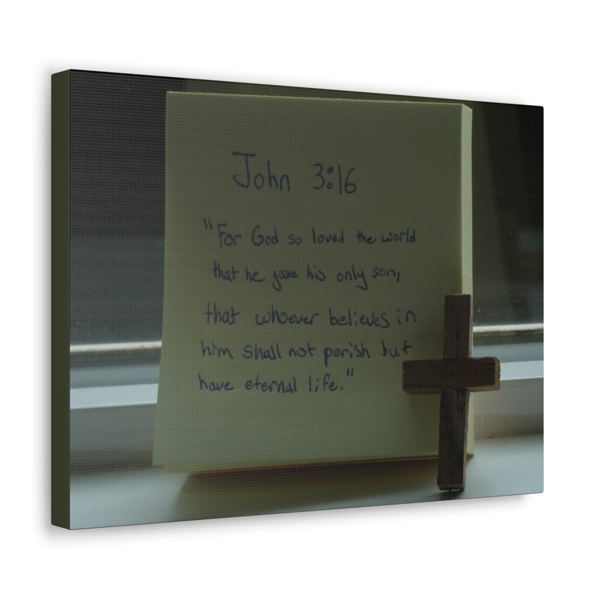 Scripture Walls Have Eternal Life John 3:16 Cross Bible Verse Canvas Christian Wall Art Bible Verse Print Ready To Hang Unframed-Express Your Love Gifts