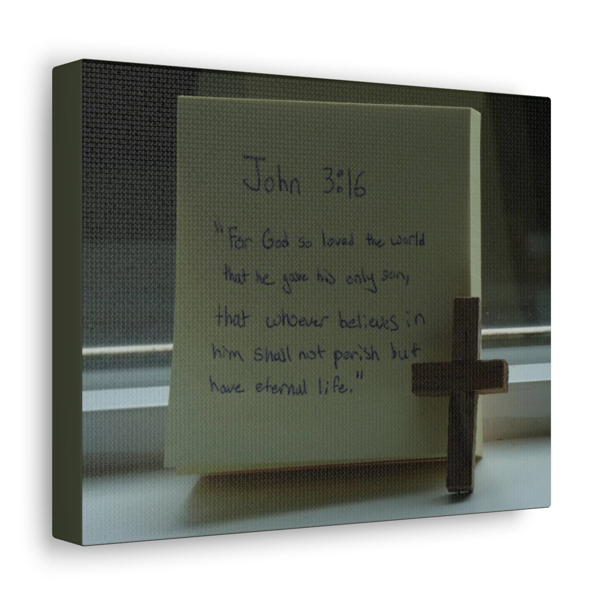 Scripture Walls Have Eternal Life John 3:16 Cross Bible Verse Canvas Christian Wall Art Bible Verse Print Ready To Hang Unframed-Express Your Love Gifts