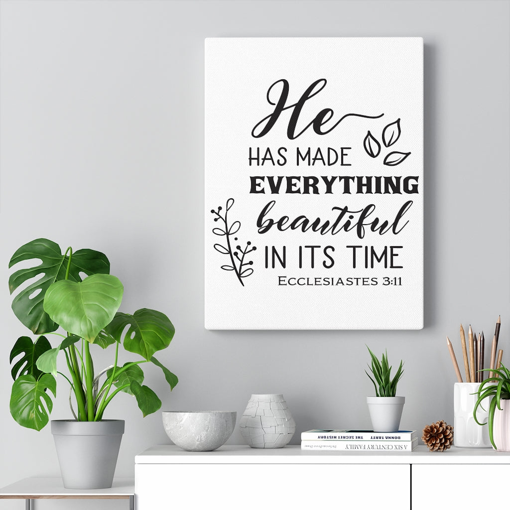 Scripture Walls He Has Made Ecclesiastes 3:11 Christian Wall Art Bible Verse Print Ready To Hang Unframed-Express Your Love Gifts