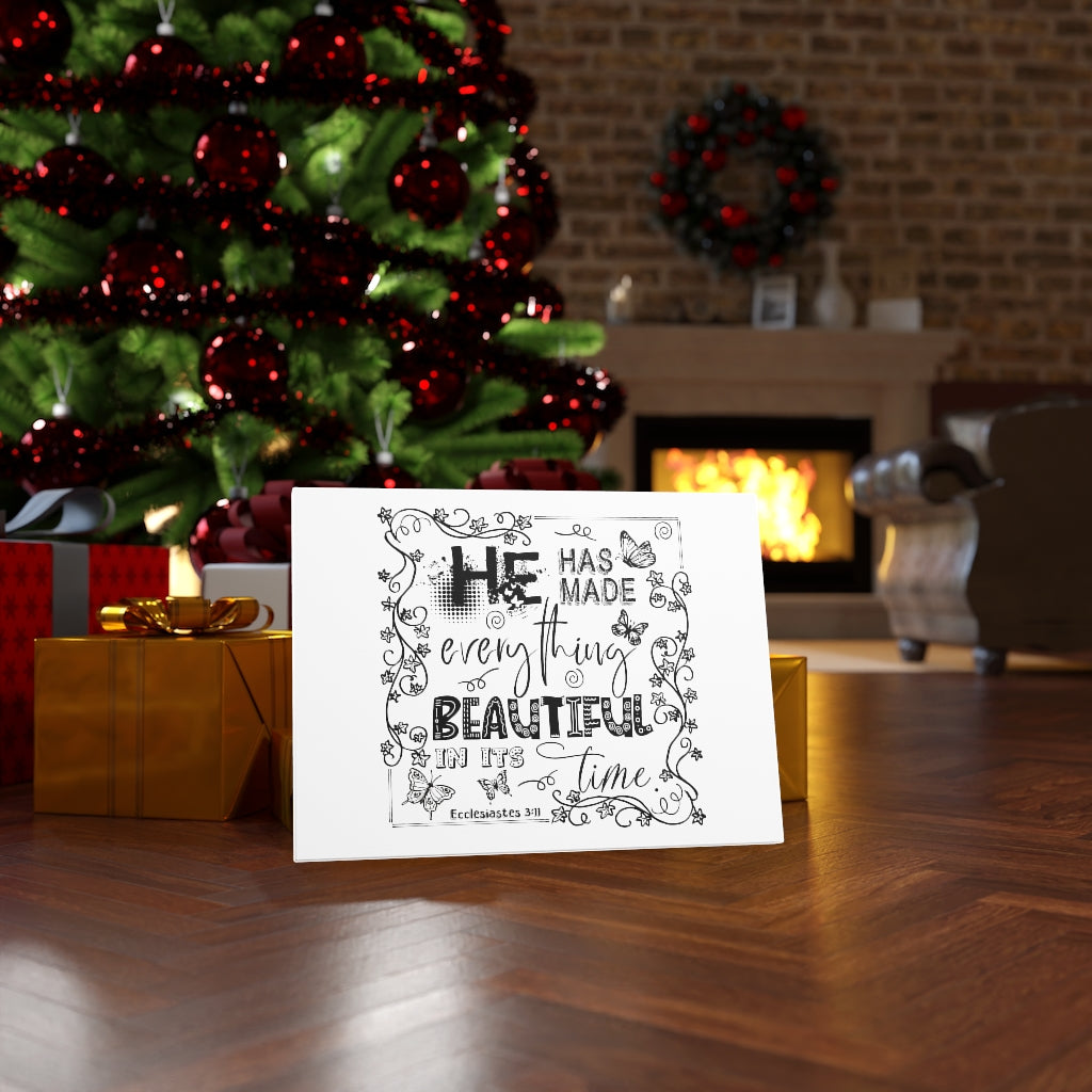 Scripture Walls He Has Made Everything Beautiful Ecclesiastes 3:11 Christian Wall Art Bible Verse Print Ready To Hang Unframed-Express Your Love Gifts