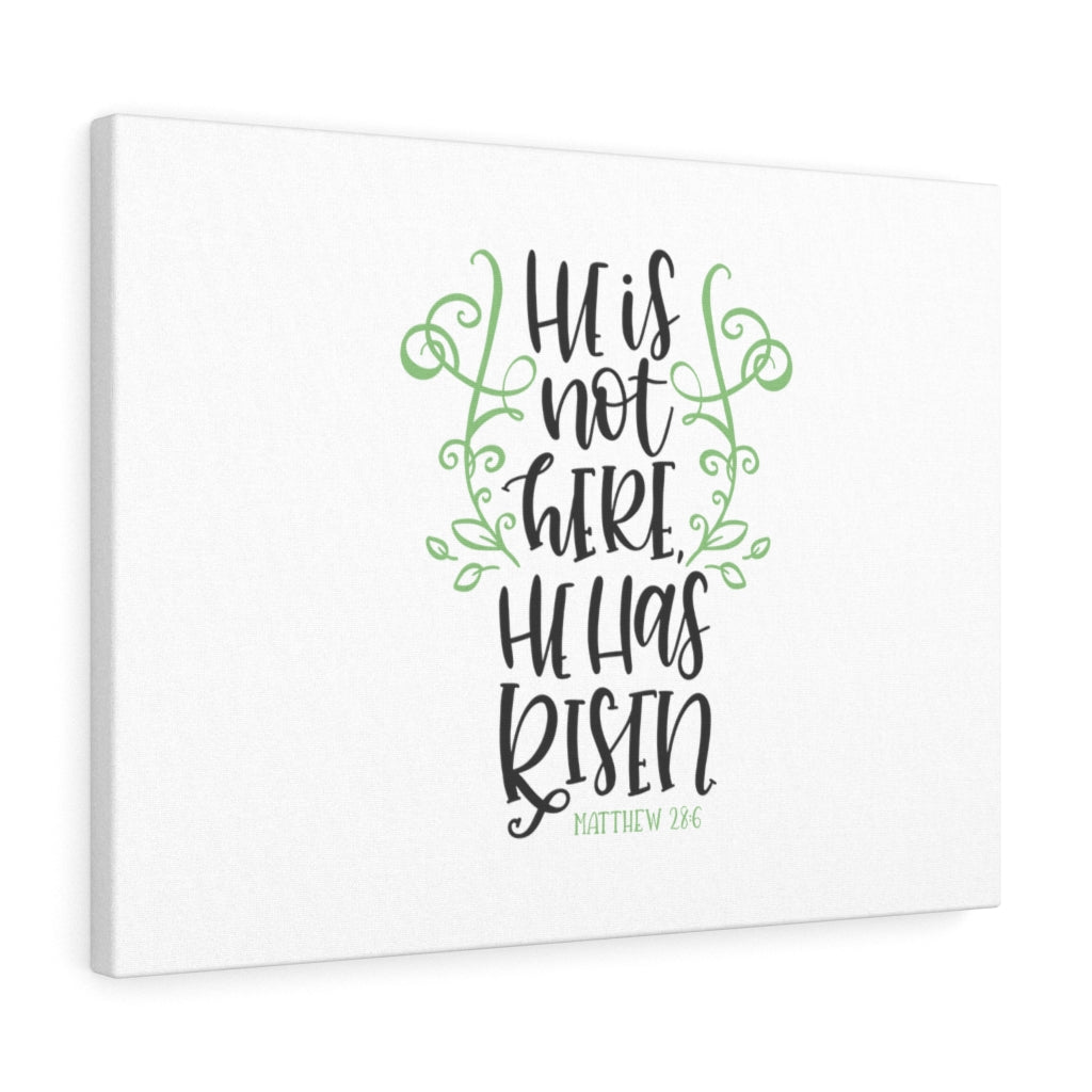 Scripture Walls He Has Risen Leaves Matthew 28:6 Bible Verse Canvas Christian Wall Art Ready to Hang Unframed-Express Your Love Gifts