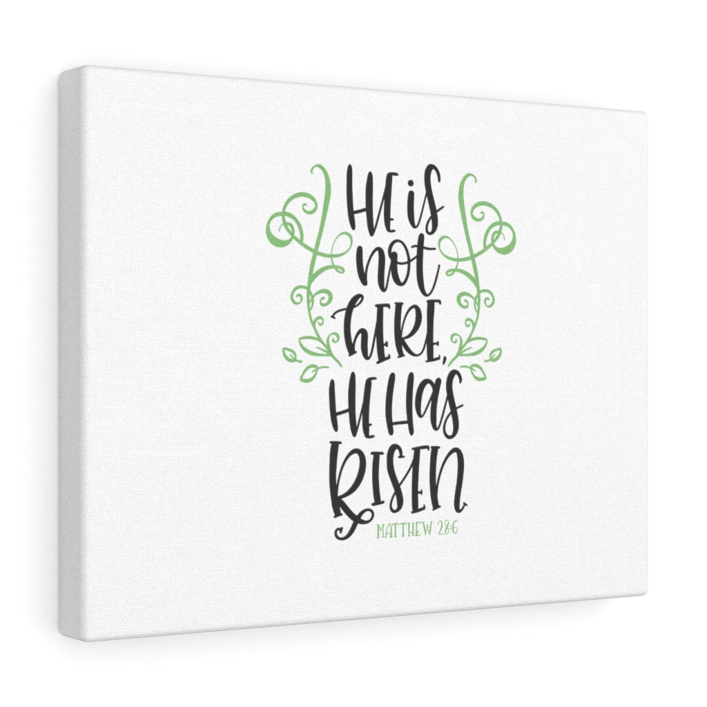 Scripture Walls He Has Risen Leaves Matthew 28:6 Bible Verse Canvas Christian Wall Art Ready to Hang Unframed-Express Your Love Gifts