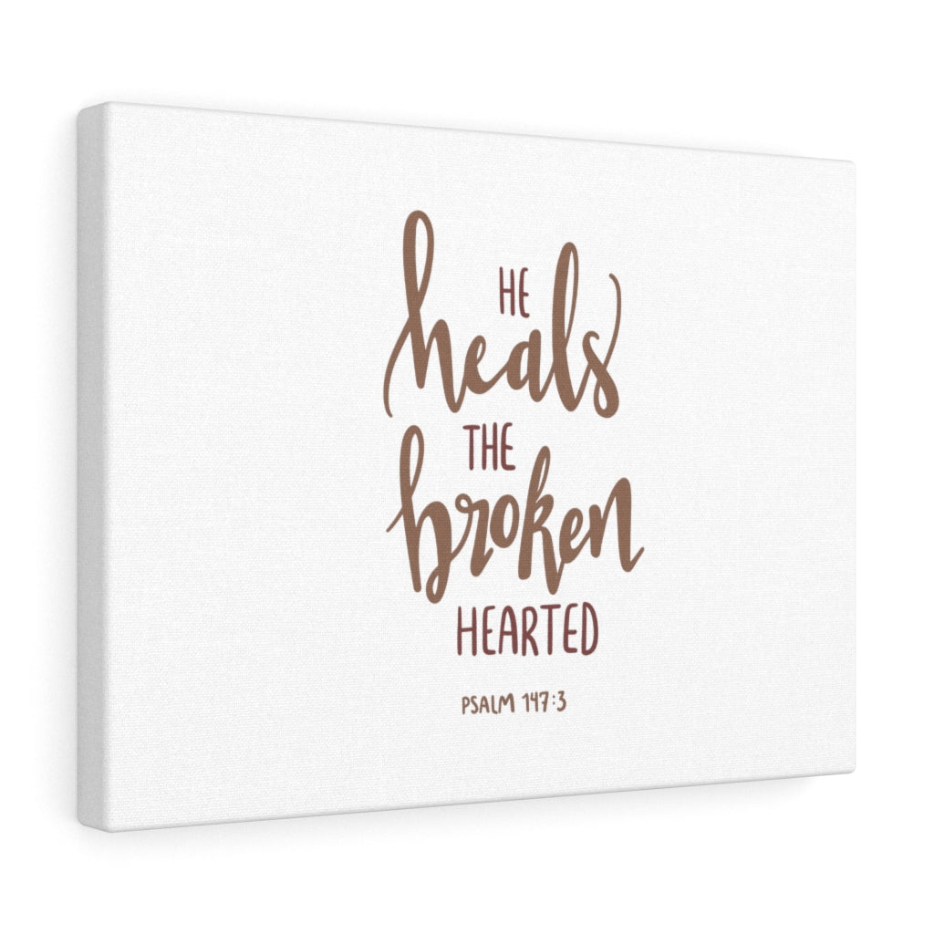 Scripture Walls He Heals The Broken Psalm 147:3 Bible Verse Canvas Christian Wall Art Ready to Hang Unframed-Express Your Love Gifts