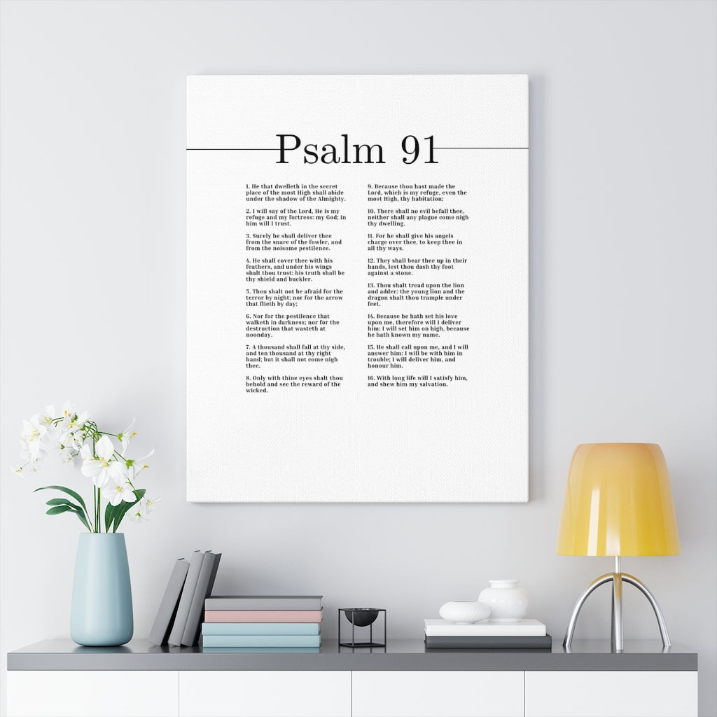 Scripture Walls He Is My Refuge And My Fortress Psalm 91 Bible Verse Canvas Christian Wall Art Ready to Hang Unframed-Express Your Love Gifts